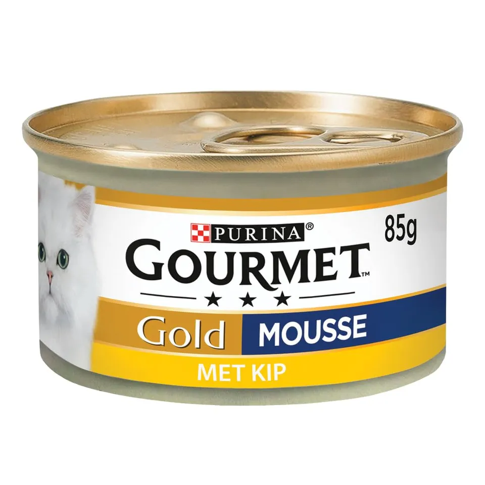 GOURMET Perle Genuss in Sauce Gold Mousse Huhn Nassfutter 85g