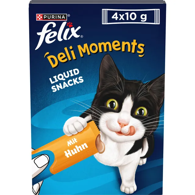 FELIX Deli Moments Cremiger Katzensnack Huhn 44er Pack 10g kalorienarm