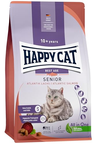 Happy Cat Senior Atlantik Lachs Trockenfutter 4kg Senior ab 8