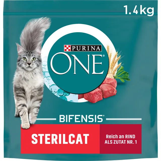 Purina One Bifensis Sterilcat Trockenfutter Rind 6x1,4kg