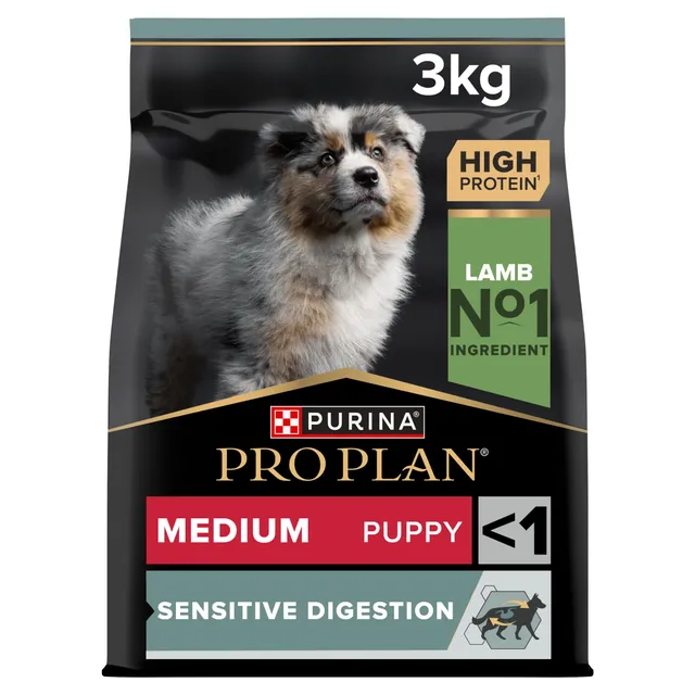 PRO PLAN Medium Puppy Sensitive Lamm Trockenfutter 3 kg Welpen
