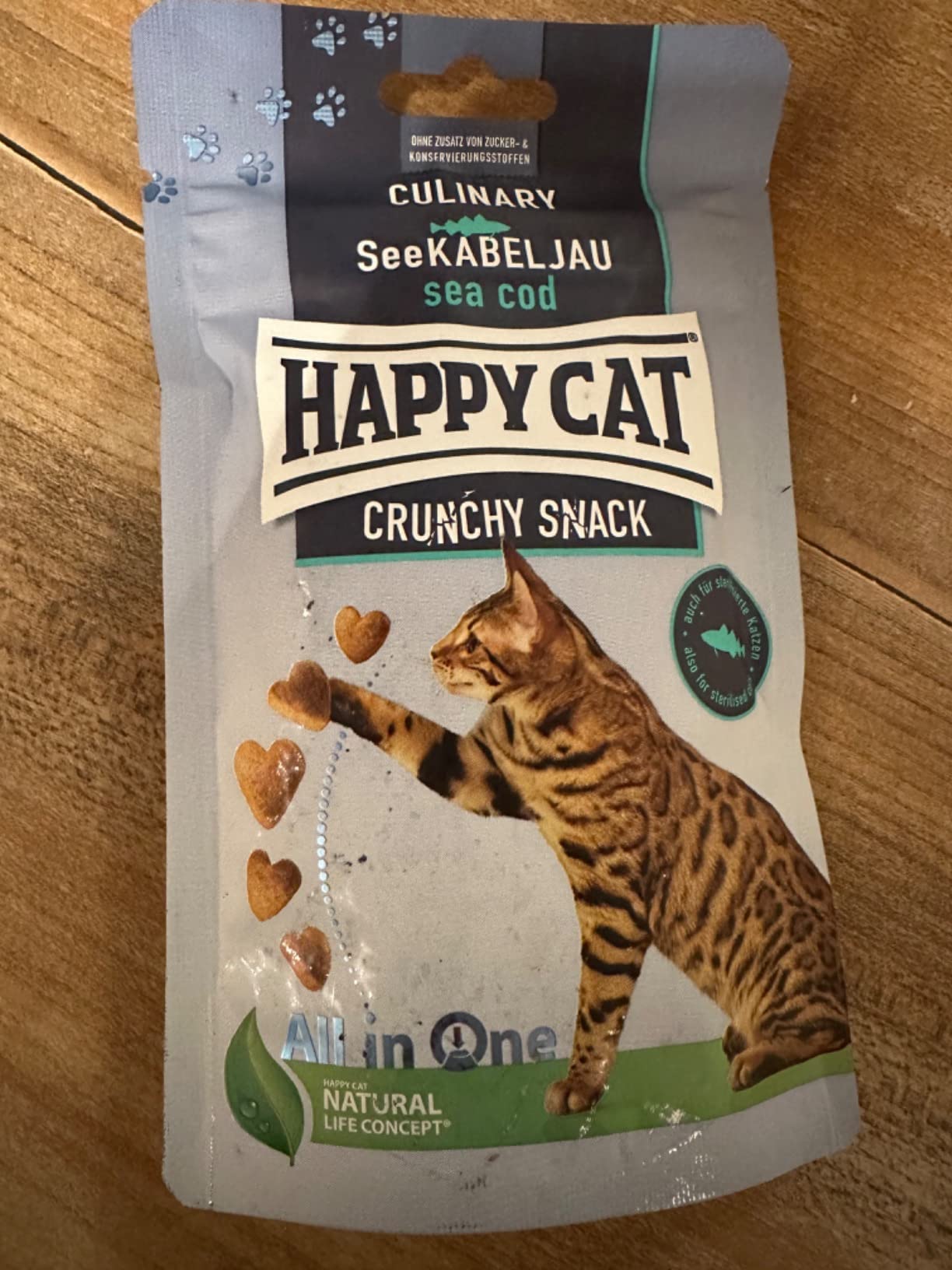 Happy Cat Culinary Crunchy Snack See-Kabeljau Leckerli 70 g