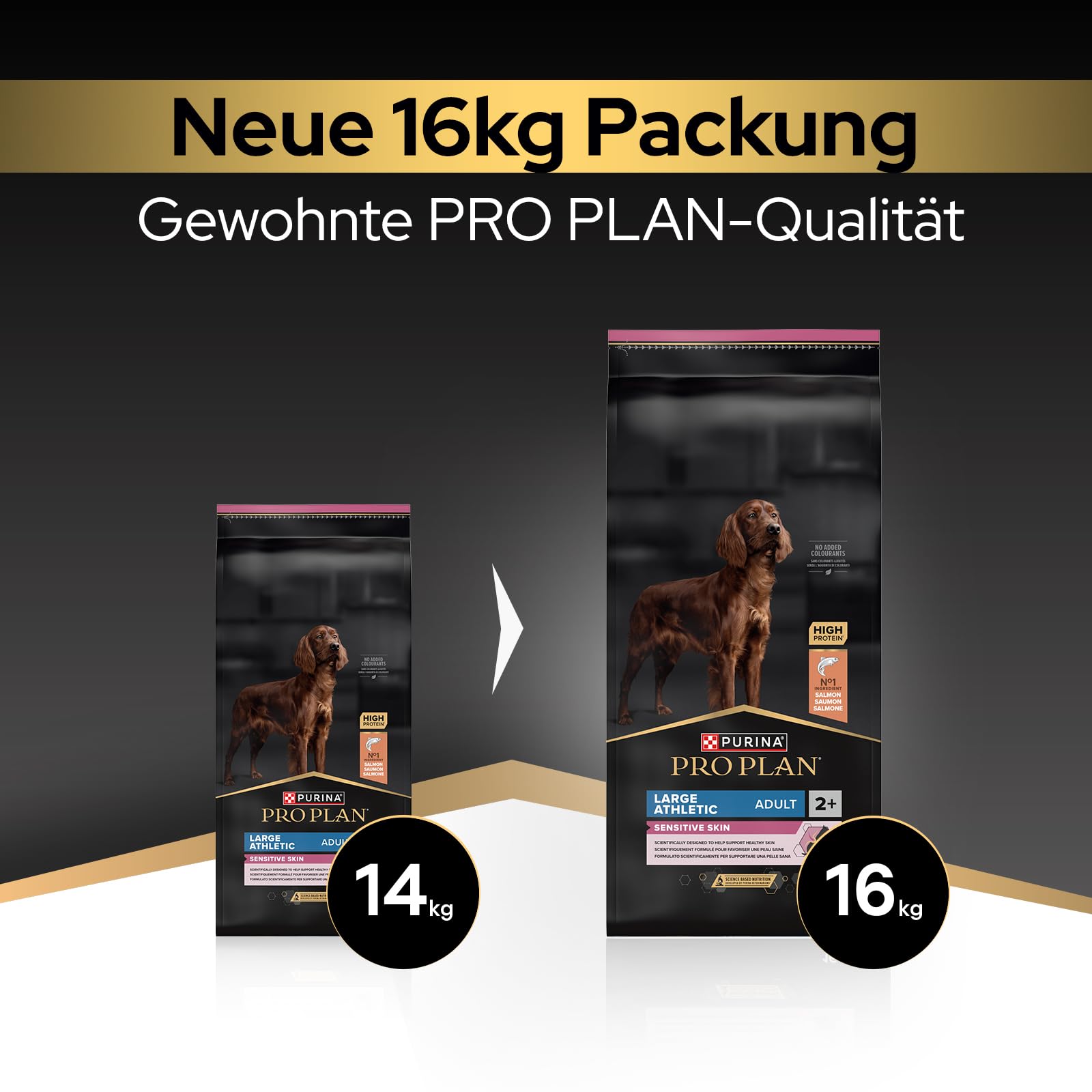 PRO PLAN Large Athletic Sensitive Skin Hundefutter Lachs 16kg