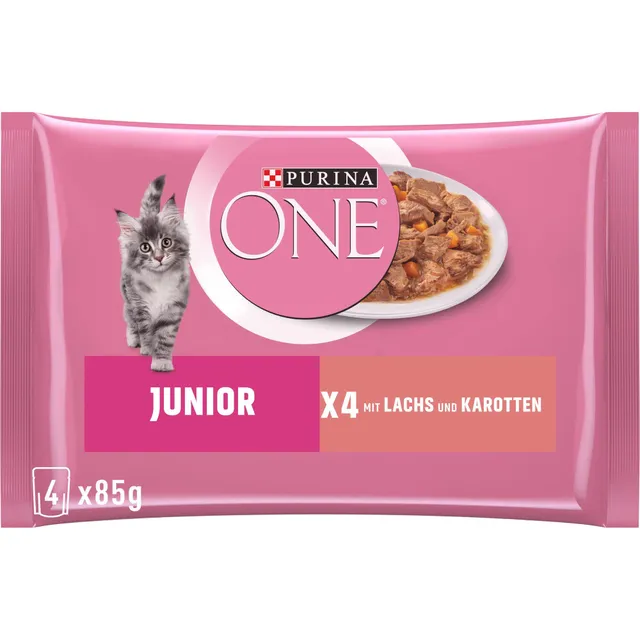 PURINA ONE BIFENSIS Junior Lachs Nassfutter 48er Pack Sauce