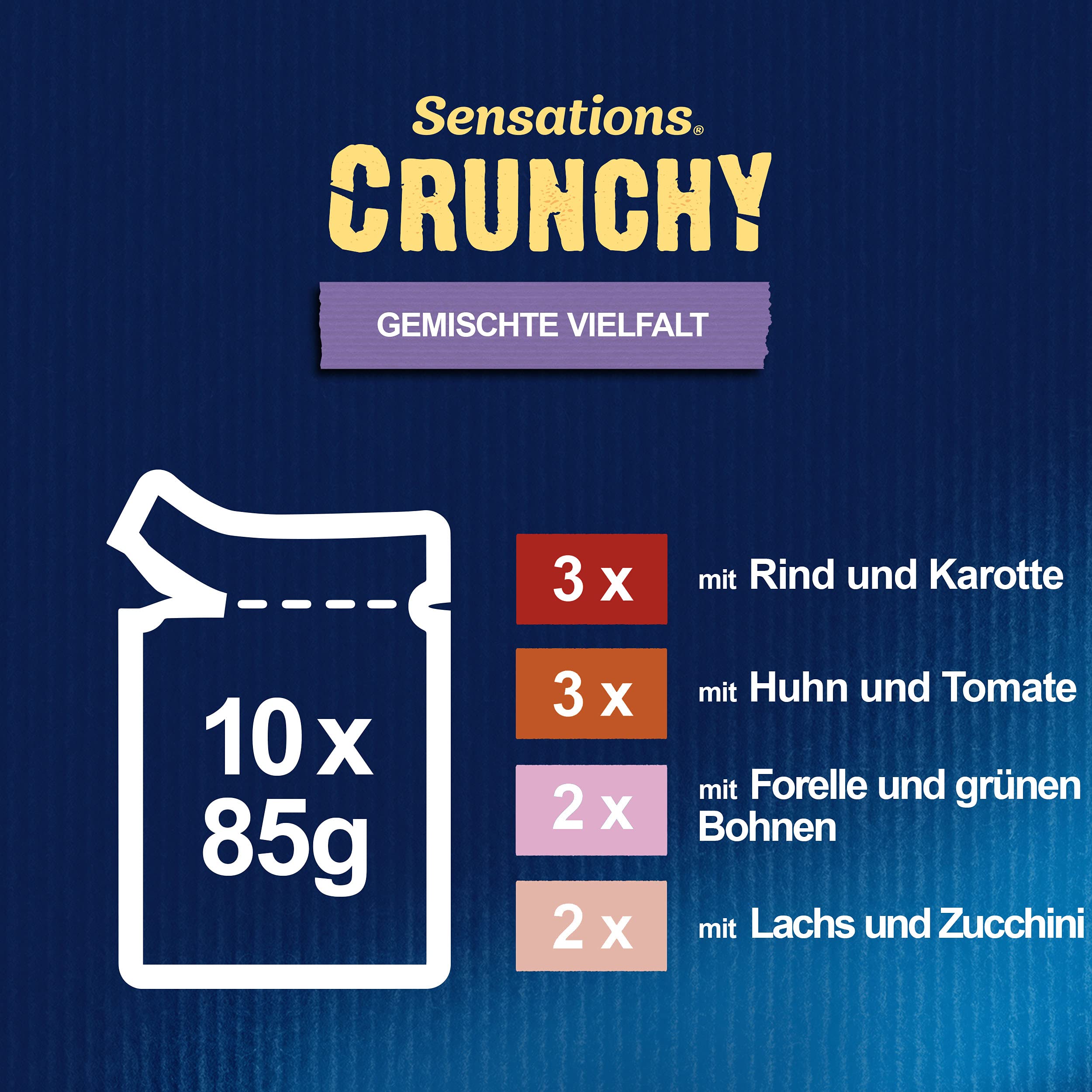 FELIX Sensations Crunchy Nassfutter Gemüse-Mix 60x85g Gelee