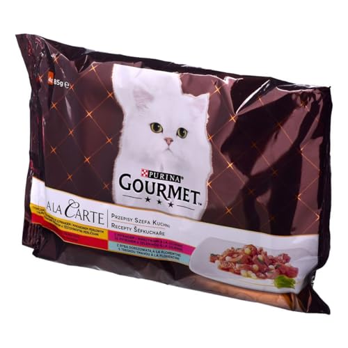 GOURMET Perle Duetto A la Carte Huhn Rind Nassfutter 4x85g