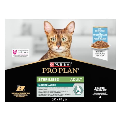 Purina Pro Plan Sterilised Adult Nassfutter Weißfisch 10x85g Harngesundheit