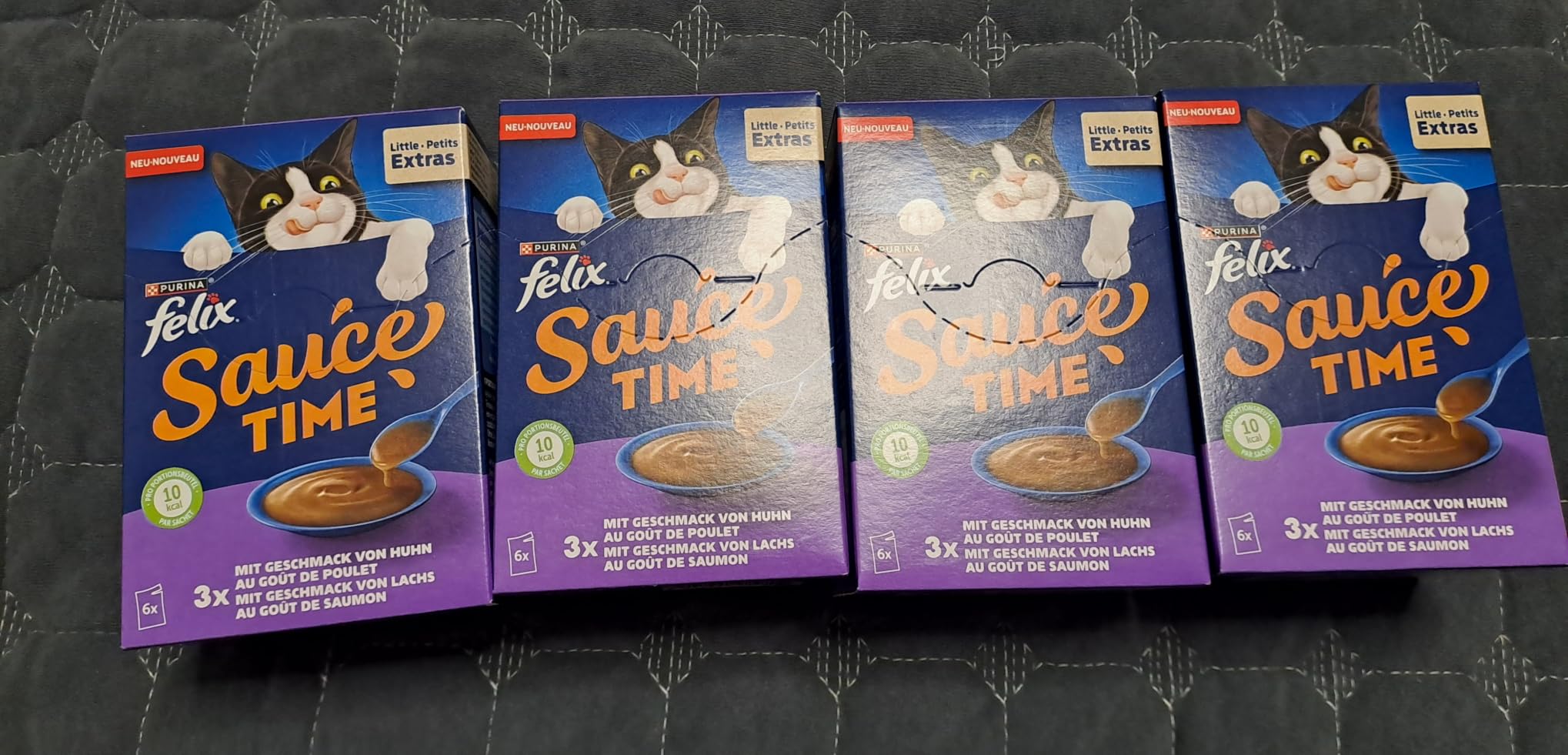 Felix Sauce Time Huhn Lachs Katzensnack 24x40g cremig