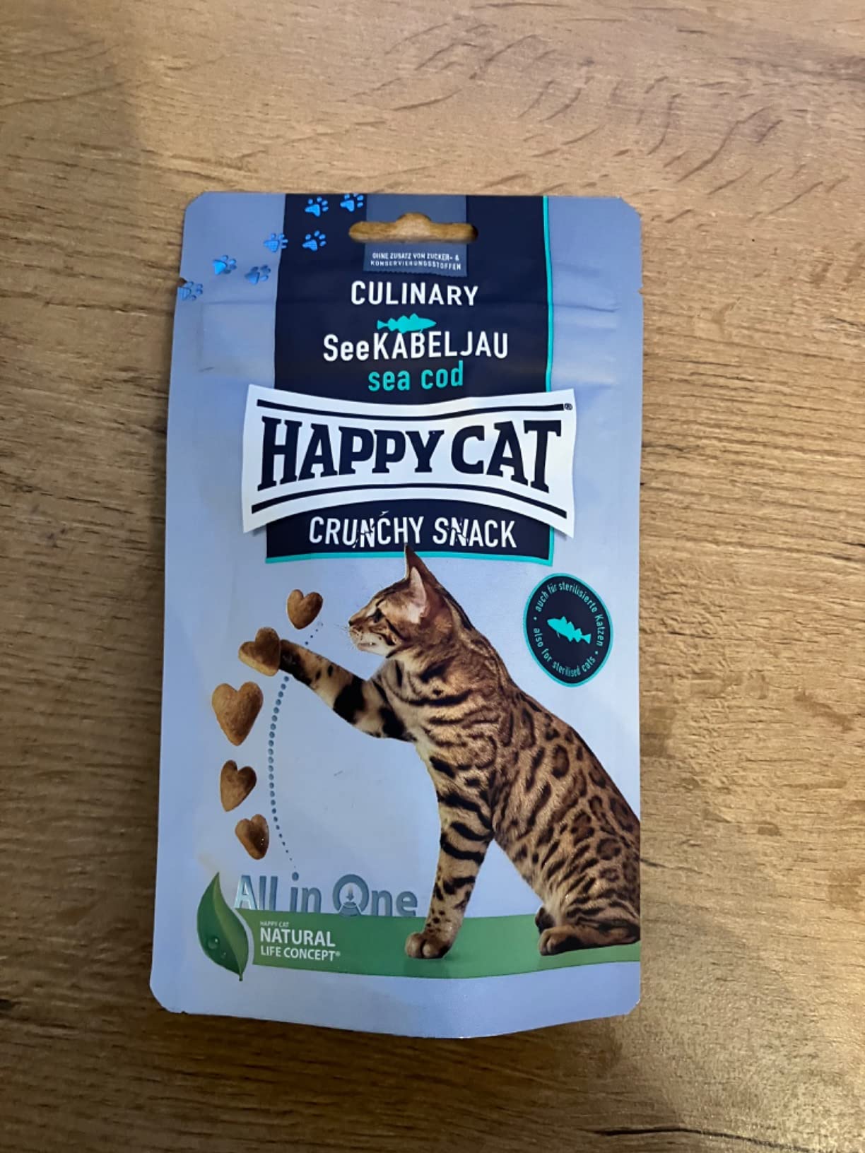 Happy Cat Culinary Crunchy Snack See-Kabeljau Leckerli 70 g