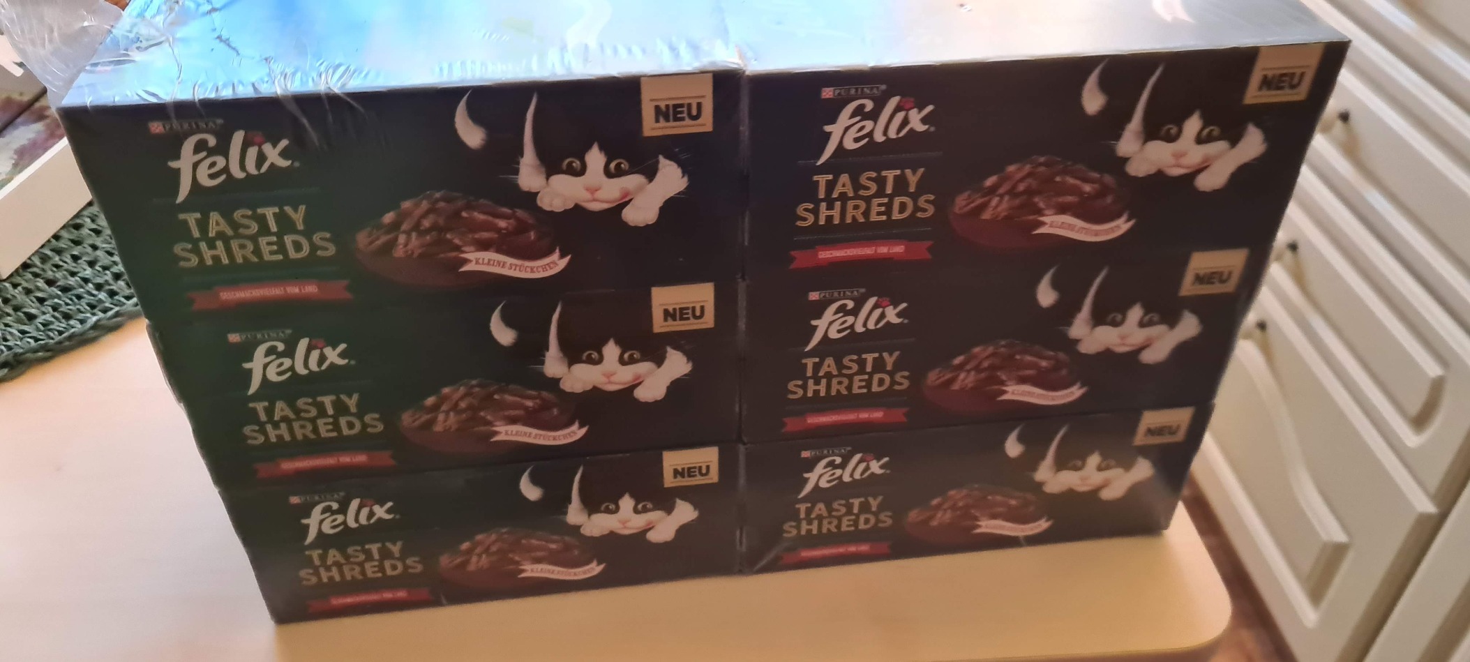 FELIX Tasty Shreds Nassfutter vom Land 60x80g mit Rind