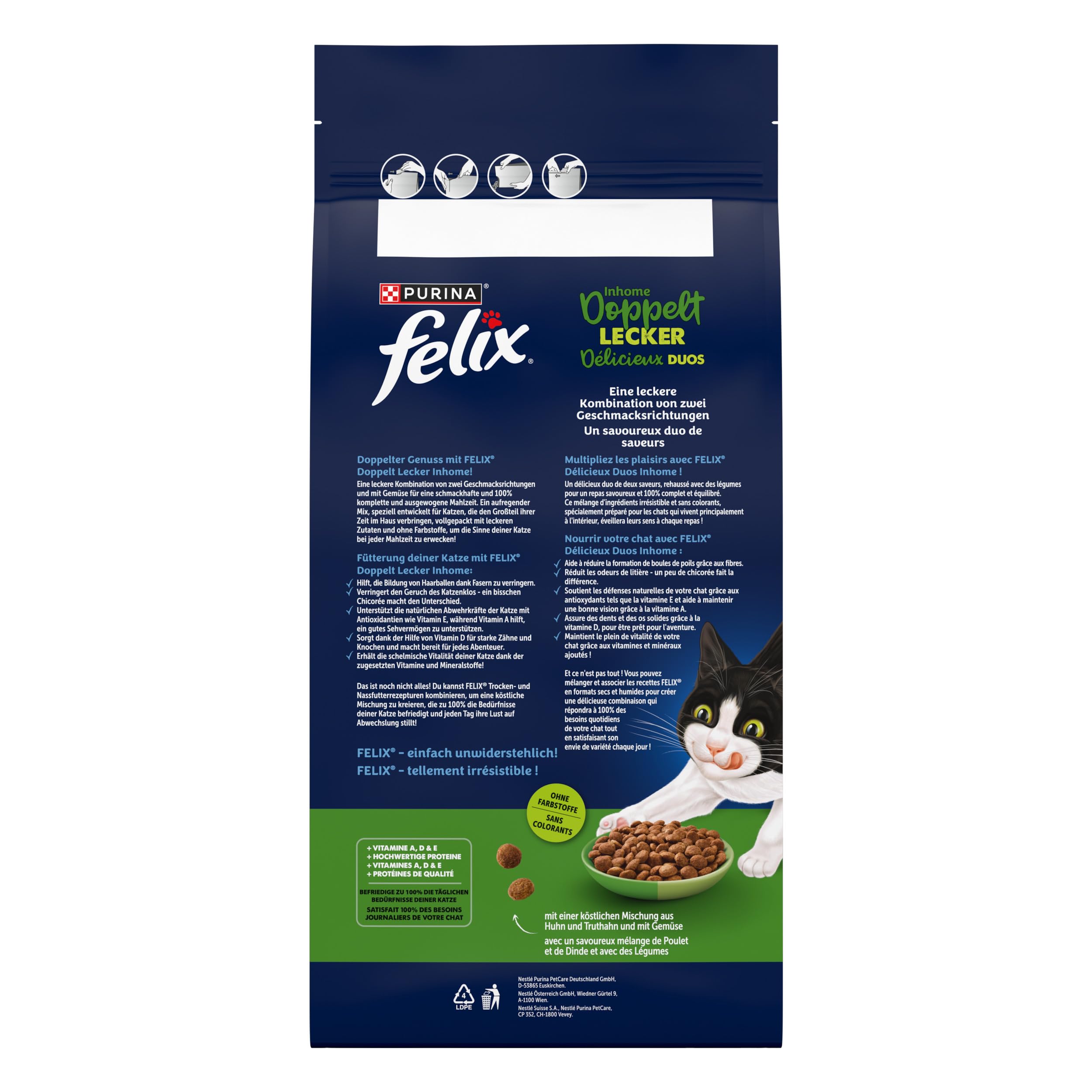 FELIX Doppelt Lecker Inhome Huhn Trockenfutter 12kg