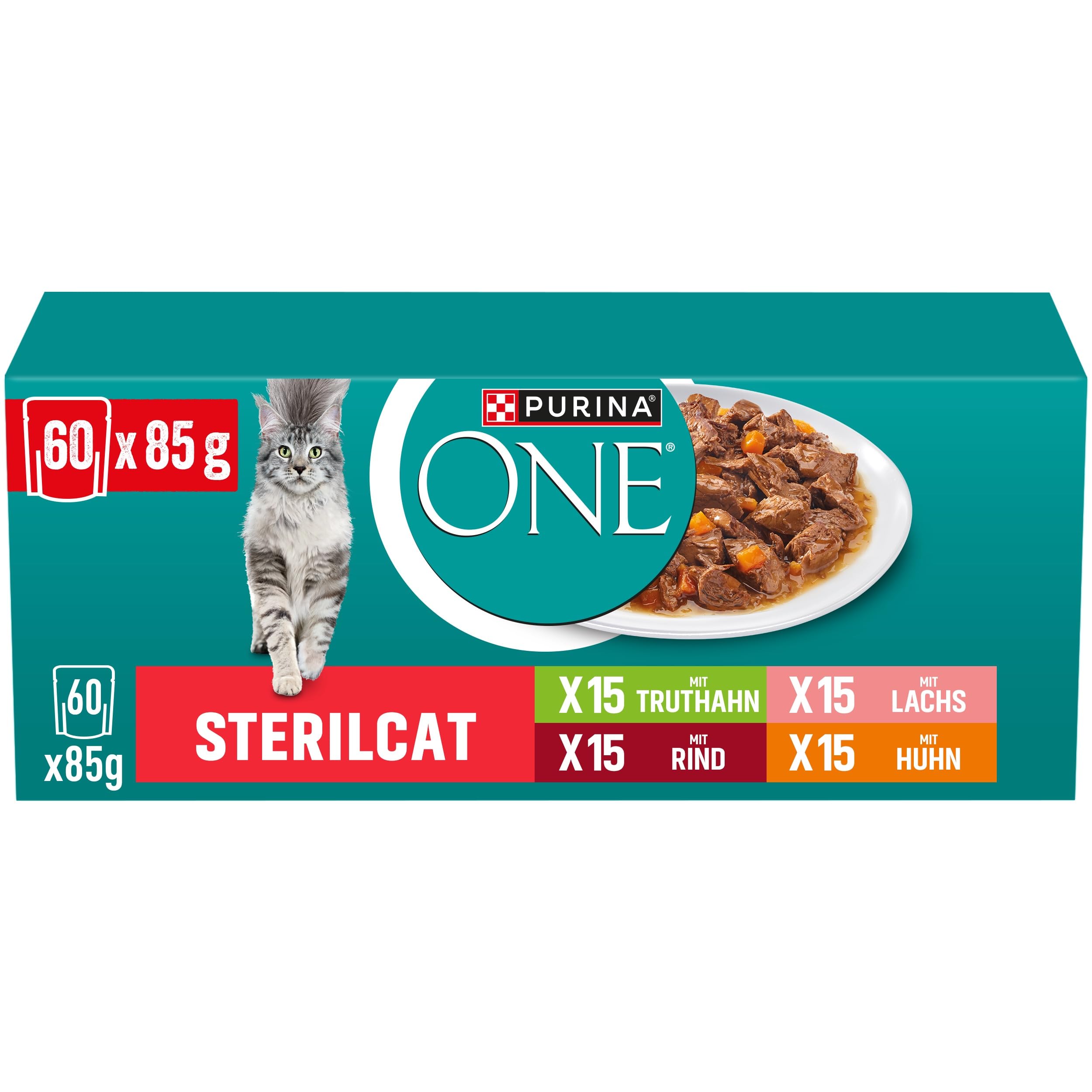 PURINA ONE BIFENSIS Nassfutter Sterilcat Truthahn 5,1 kg Mix Sauce