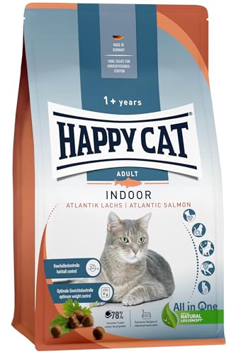 Happy Cat Indoor Adult Atlantik-Lachs Trockenfutter 4kg