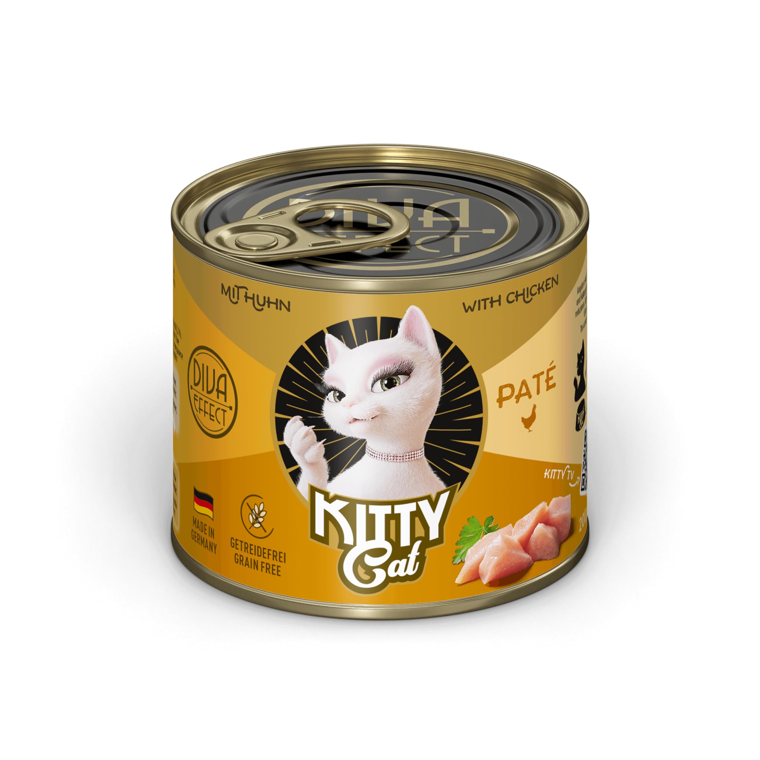 KITTY Cat Paté Huhn Nassfutter 6x200 g getreidefrei