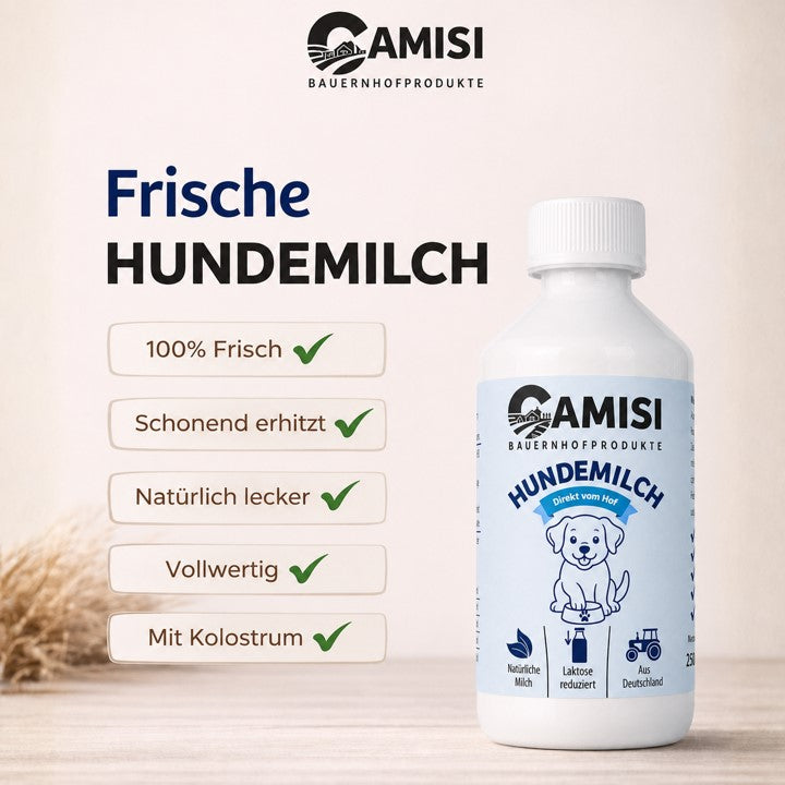 CAMISI Hundemilch Laktosereduziert Hundemilch mit Kolostrum