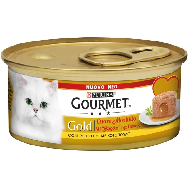 Gourmet Gold Weiches Herz Nassfutter Huhn 85 g