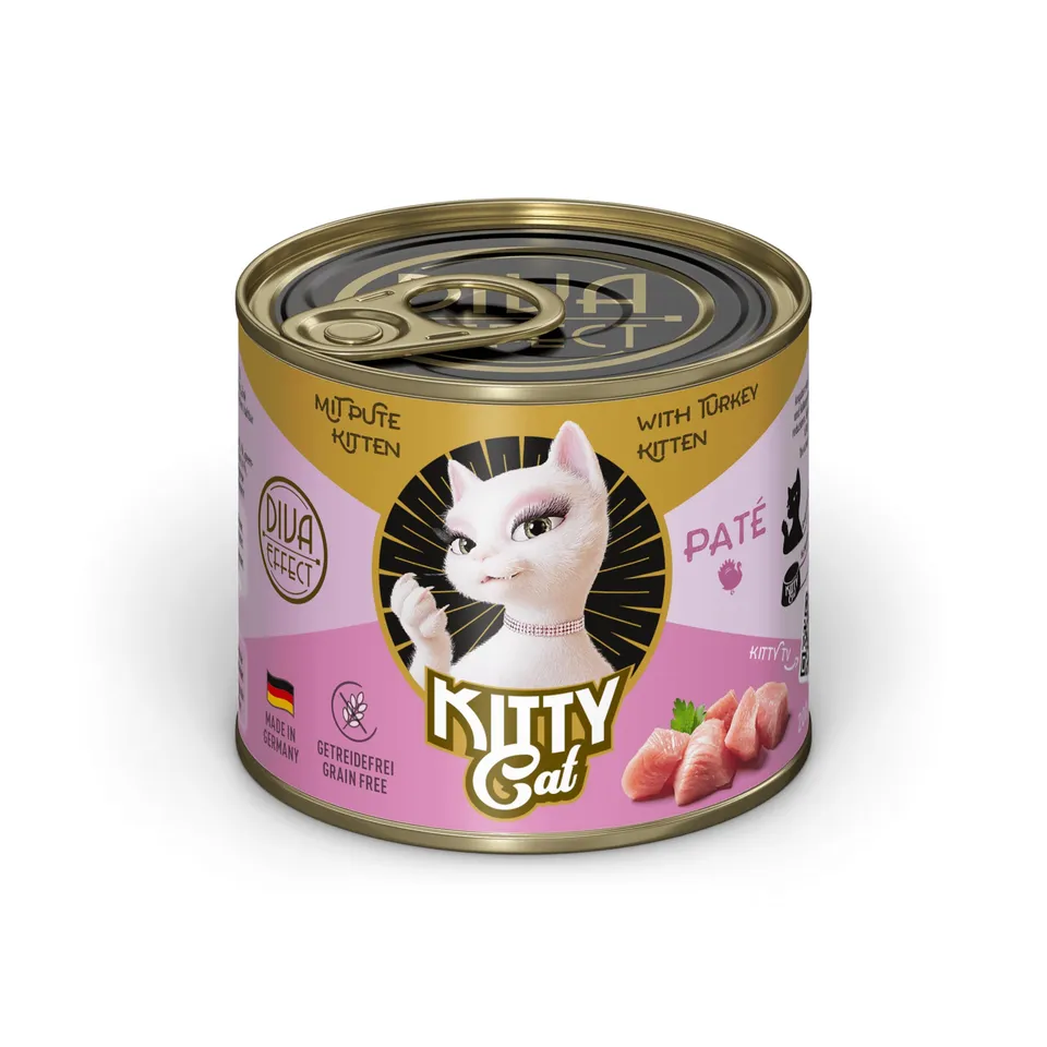 Kitty Cat Paté Pute Kitten Nassfutter 6x200g getreidefrei