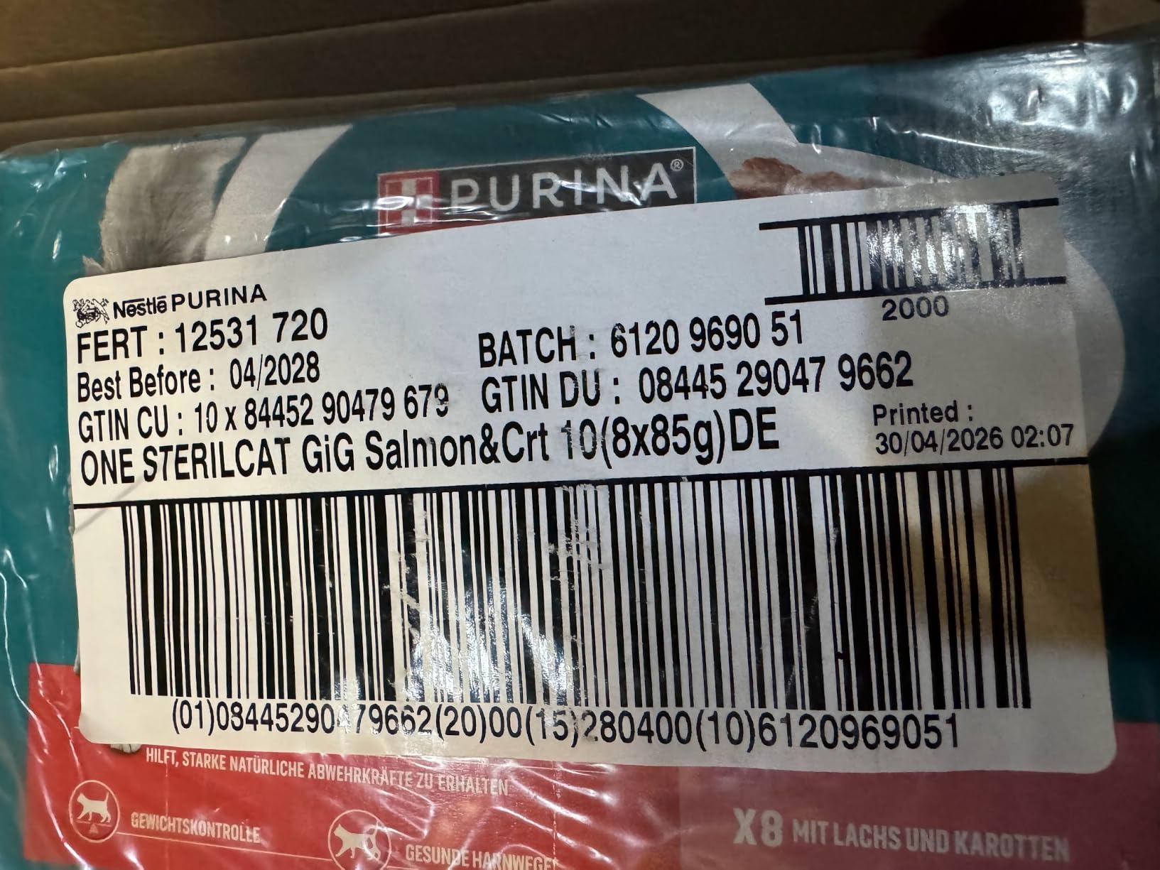 PURINA ONE BIFENSIS Huhn Bohnen Nassfutter 80x85g