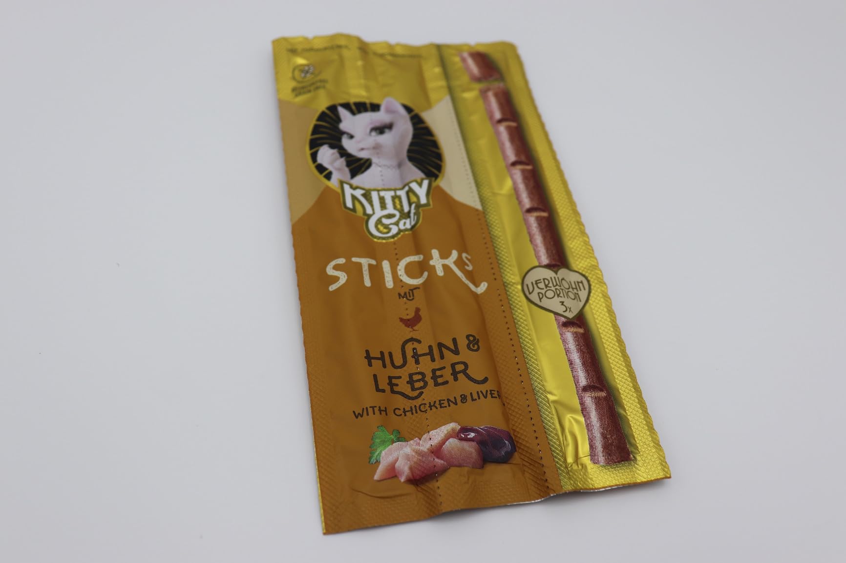 KITTY Cat Sticks Huhn & Leber Leckerlis 24x15 g zuckerfrei