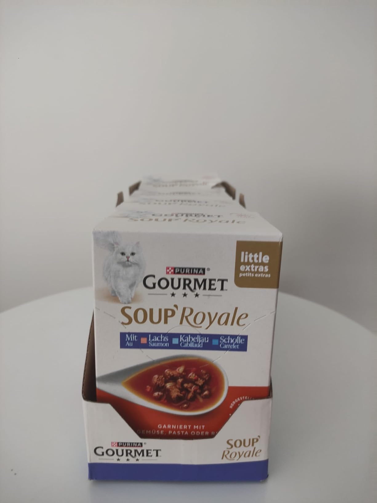 Gourmet Perle Soup Royale Katzensuppe Lachs 24x45g