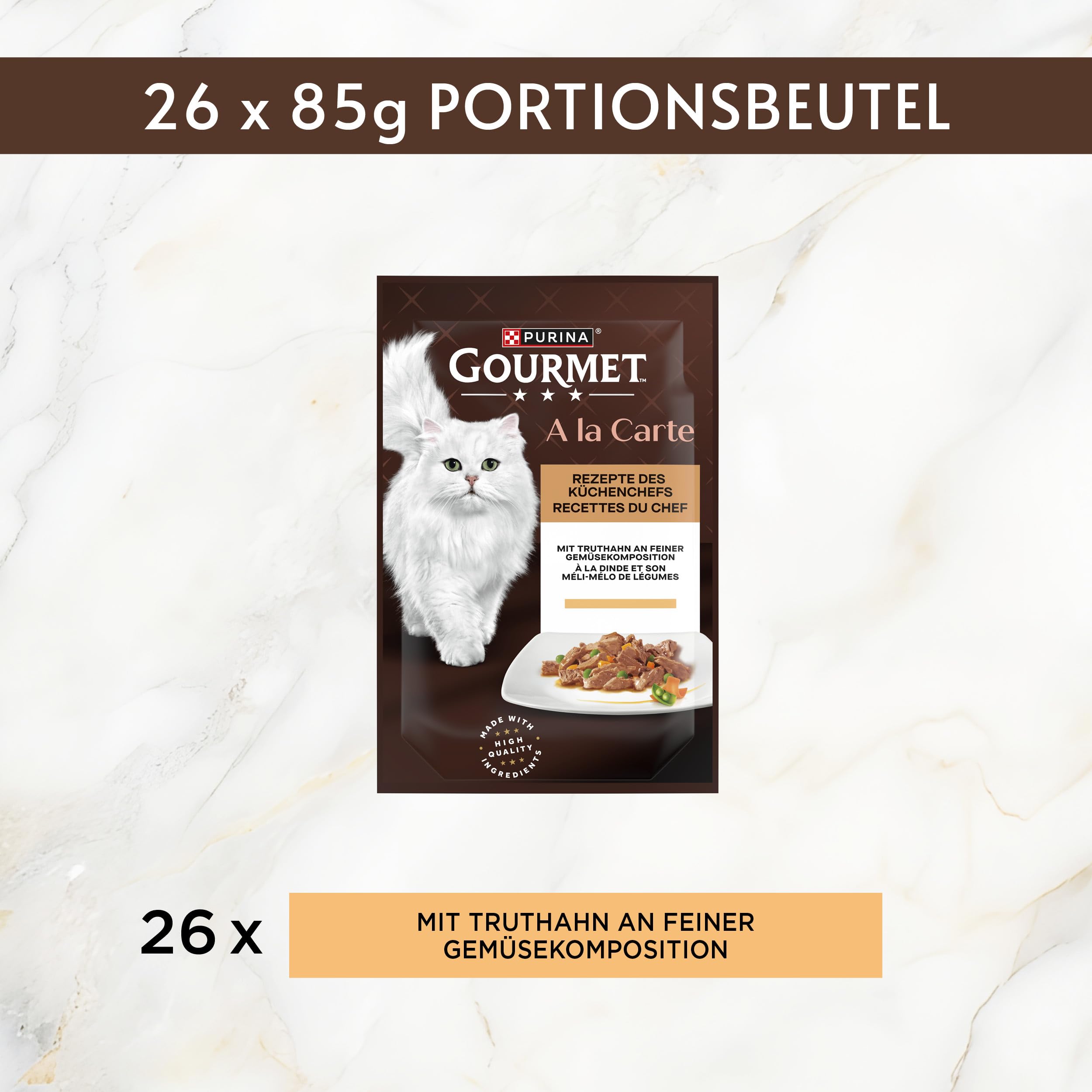 Gourmet Perle Genuss in Sauce Nassfutter Truthahn 26x85g