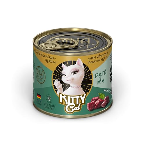 KITTY Cat Paté Wild & Geflügelherzen Nassfutter 6x200 g