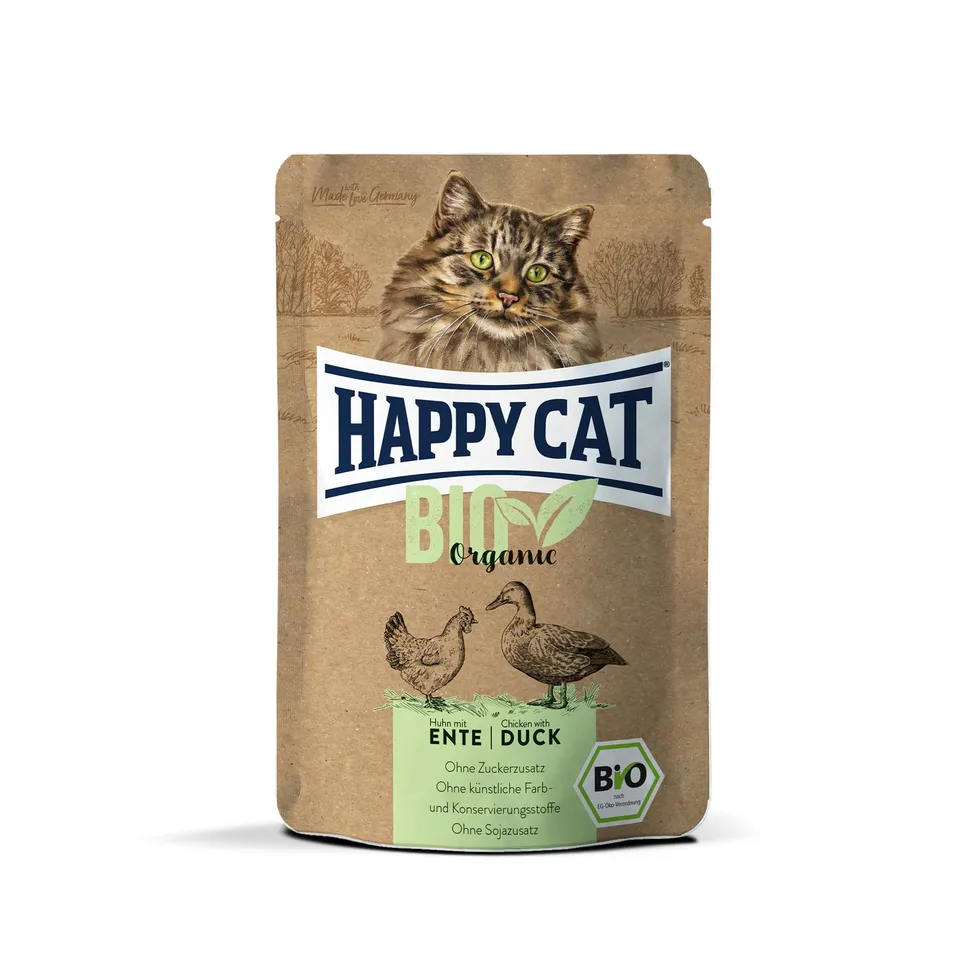 Happy Cat Bio Organic Nassfutter Huhn Ente 85 g