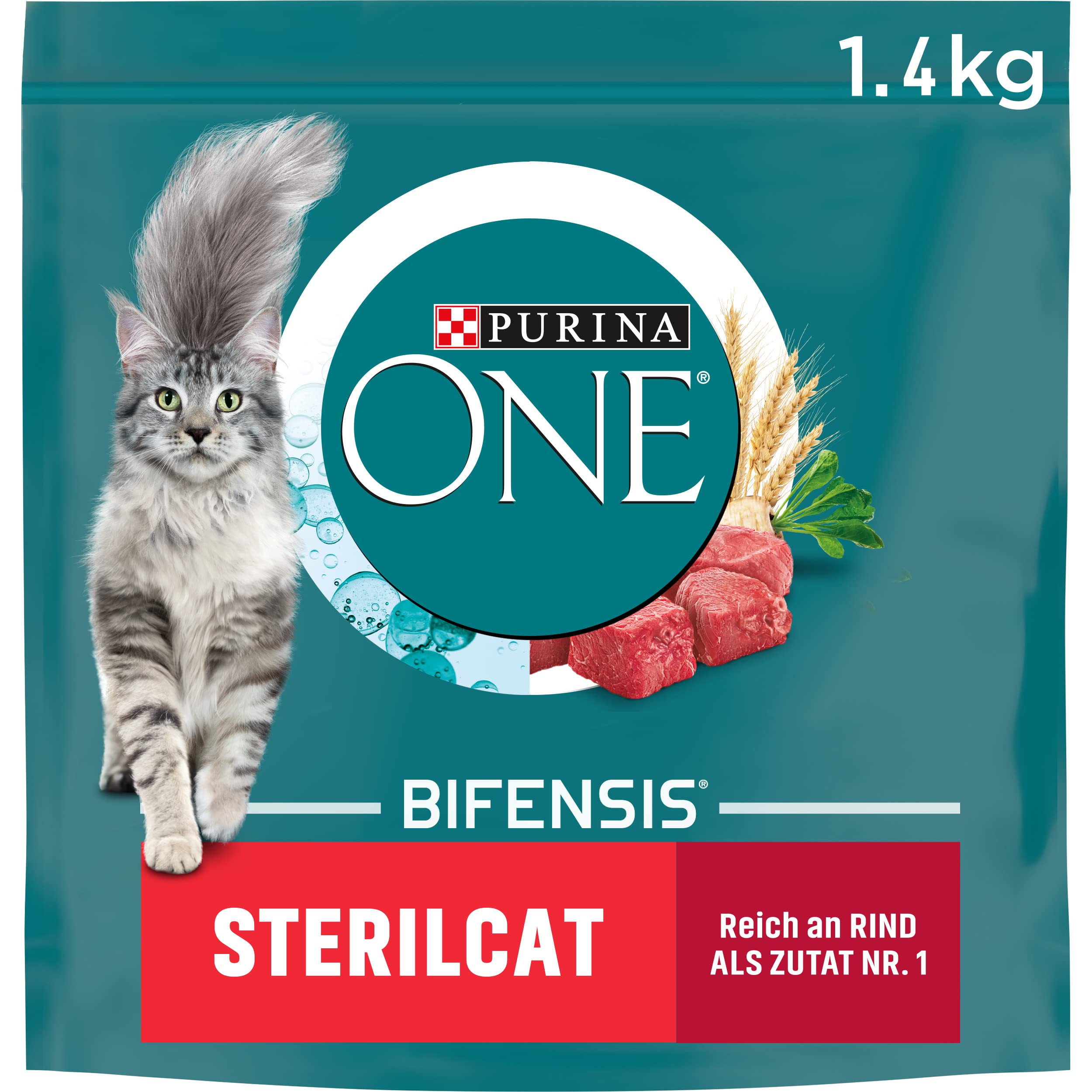 Purina One Bifensis Sterilcat Trockenfutter Rind 6x1,4kg