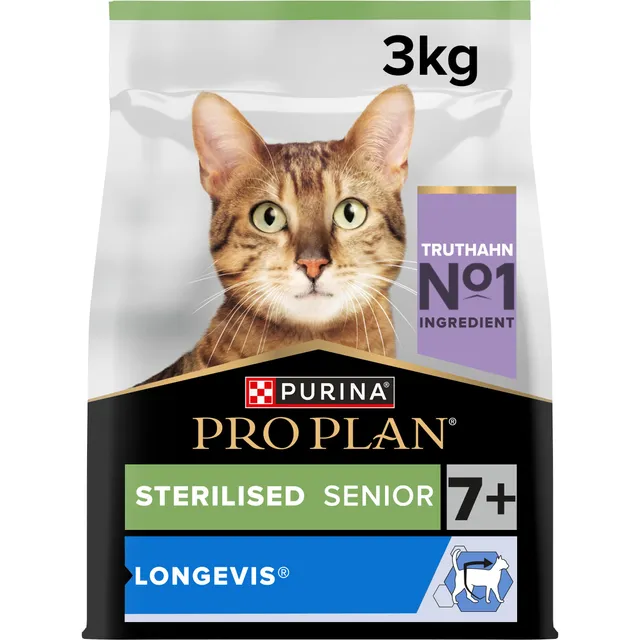 Pro Plan Sterilised 7+ Senior Truthahn Trockenfutter 4x3kg