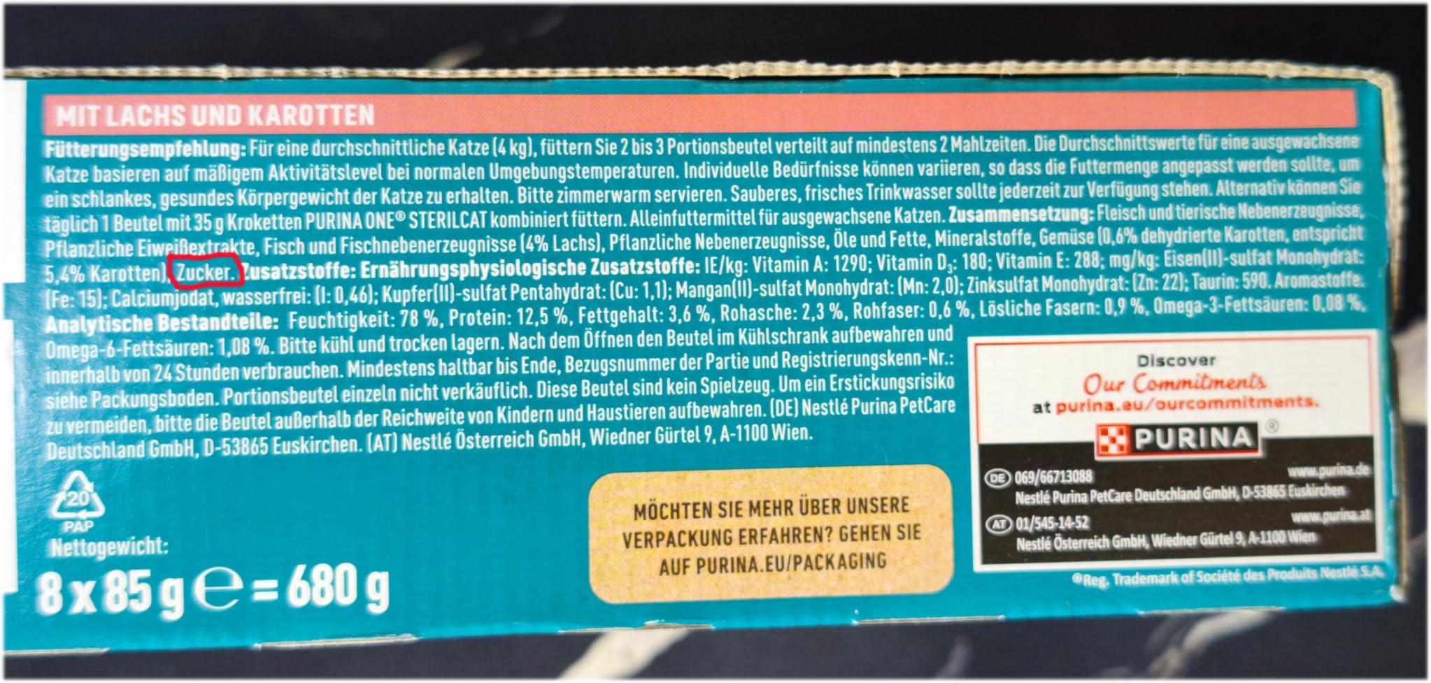 PURINA ONE BIFENSIS Huhn Bohnen Nassfutter 80x85g