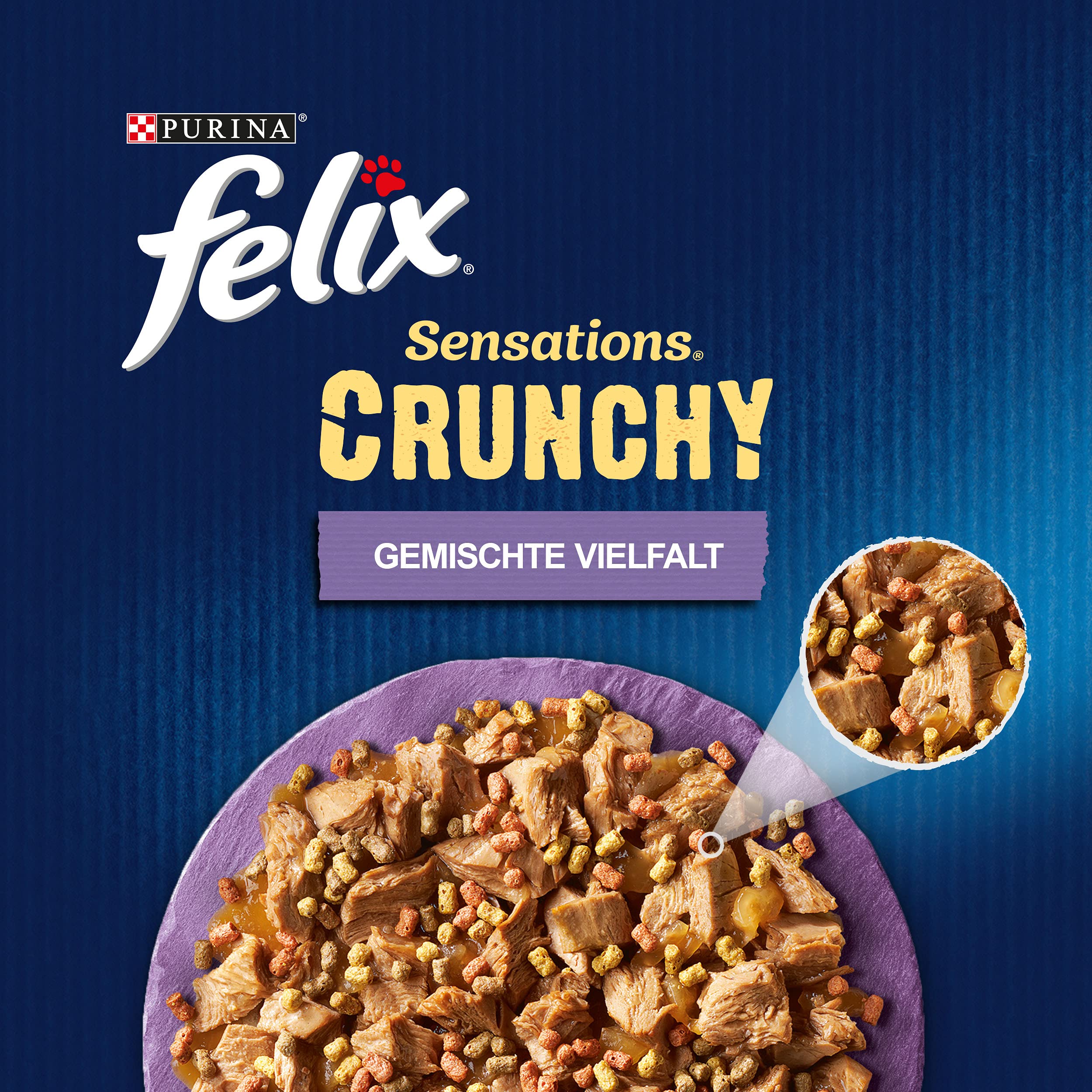 FELIX Sensations Crunchy Nassfutter Gemüse-Mix 60x85g Gelee