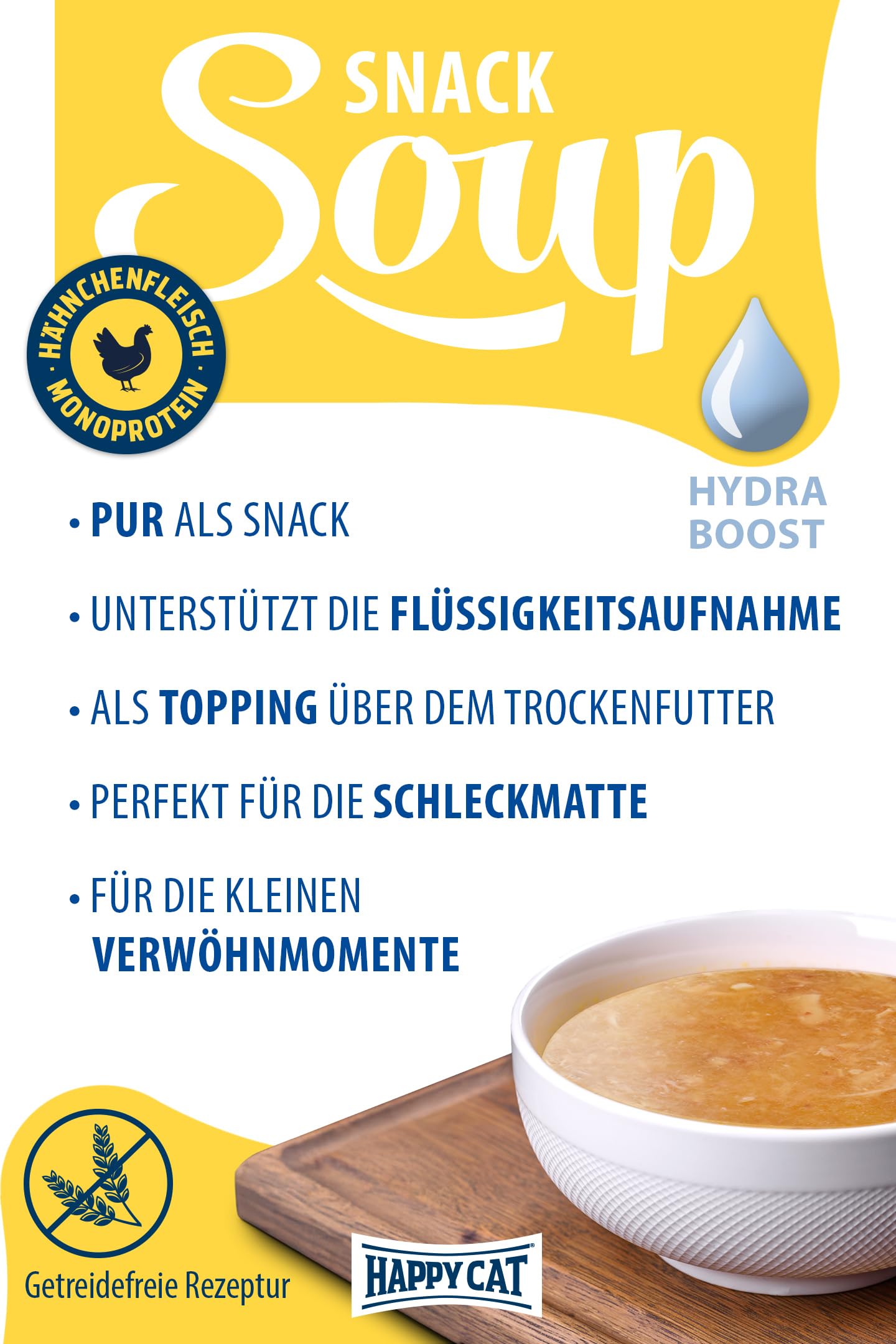 Happy Cat Culinary Katzensuppe Huhn 6x190 ml getreidefrei