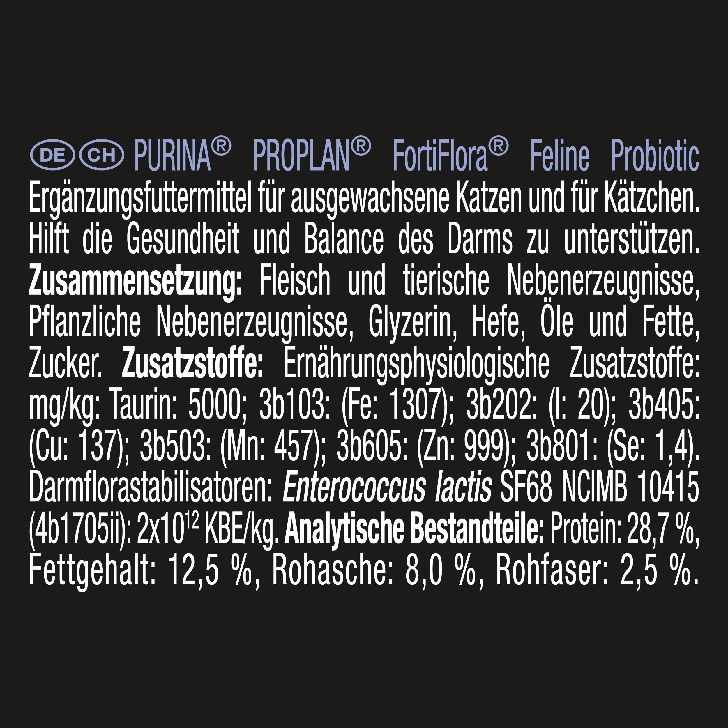 Pro Plan Forti Flora Ergänzungsfutter Katze 4x15g probiotisch