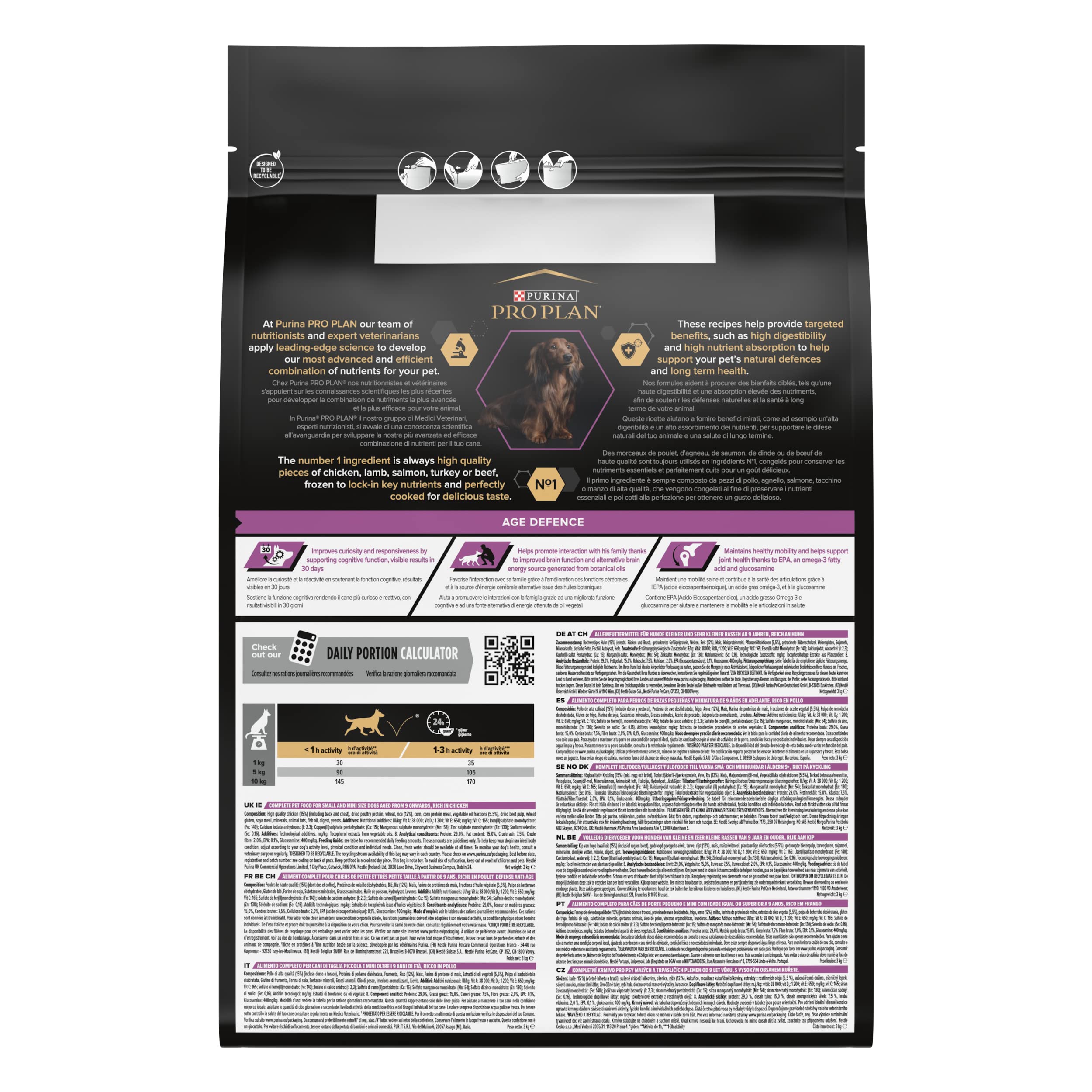 Pro Plan Small Mini Adult 9+ Hundefutter Huhn 3 kg