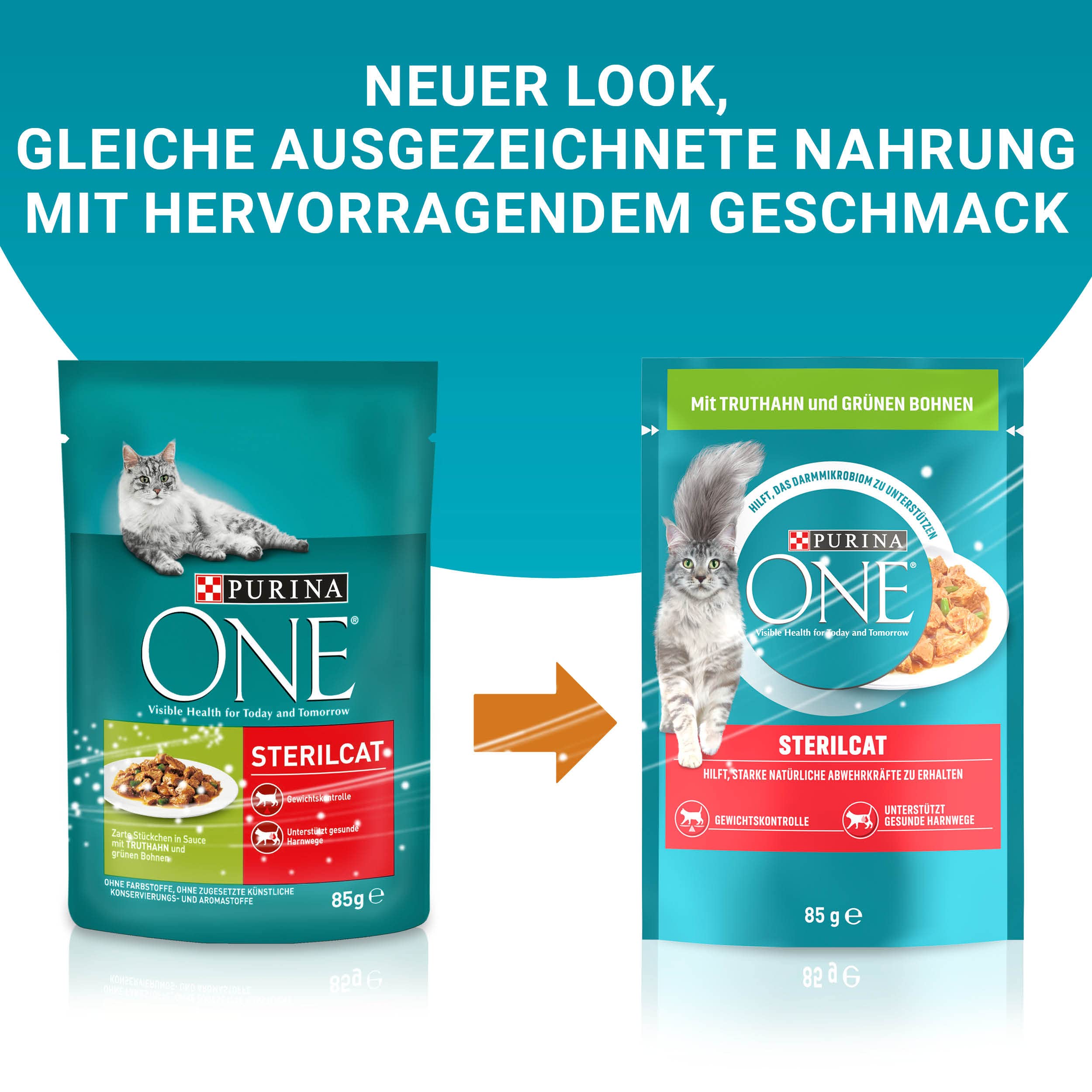 PURINA ONE Sterilcat Nassfutter Truthahn Bohnen 26x85g Harnwege
