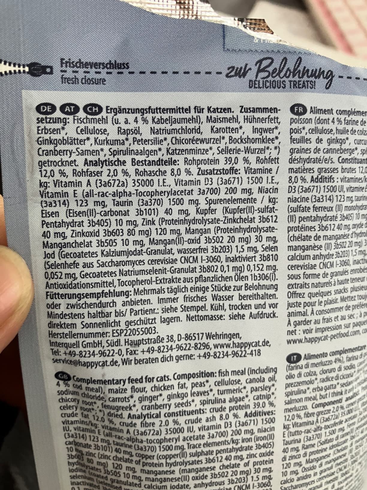 Happy Cat Culinary Crunchy Snack See-Kabeljau Leckerli 70 g