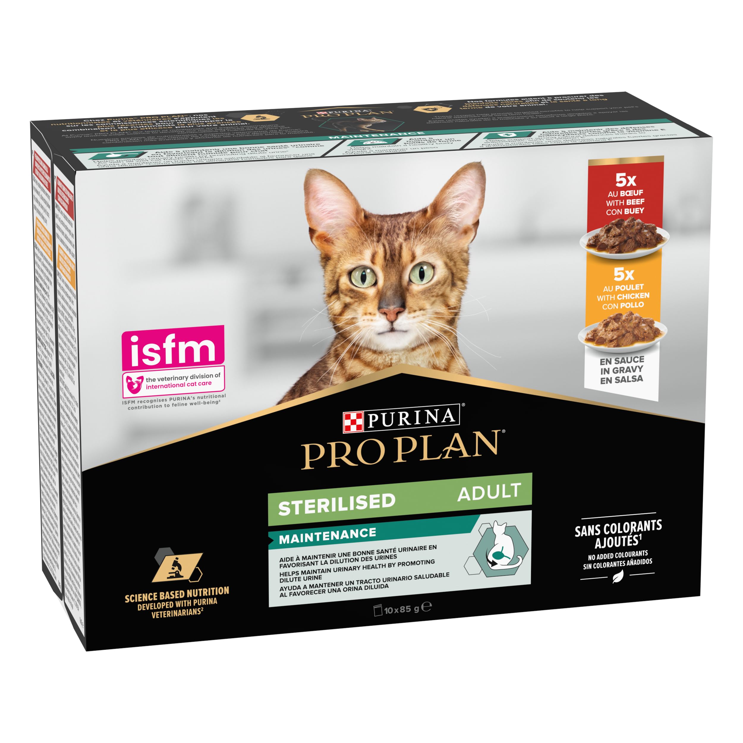 PRO PLAN Sterilised Rind-Huhn Nassfutter 10x85g in Sauce