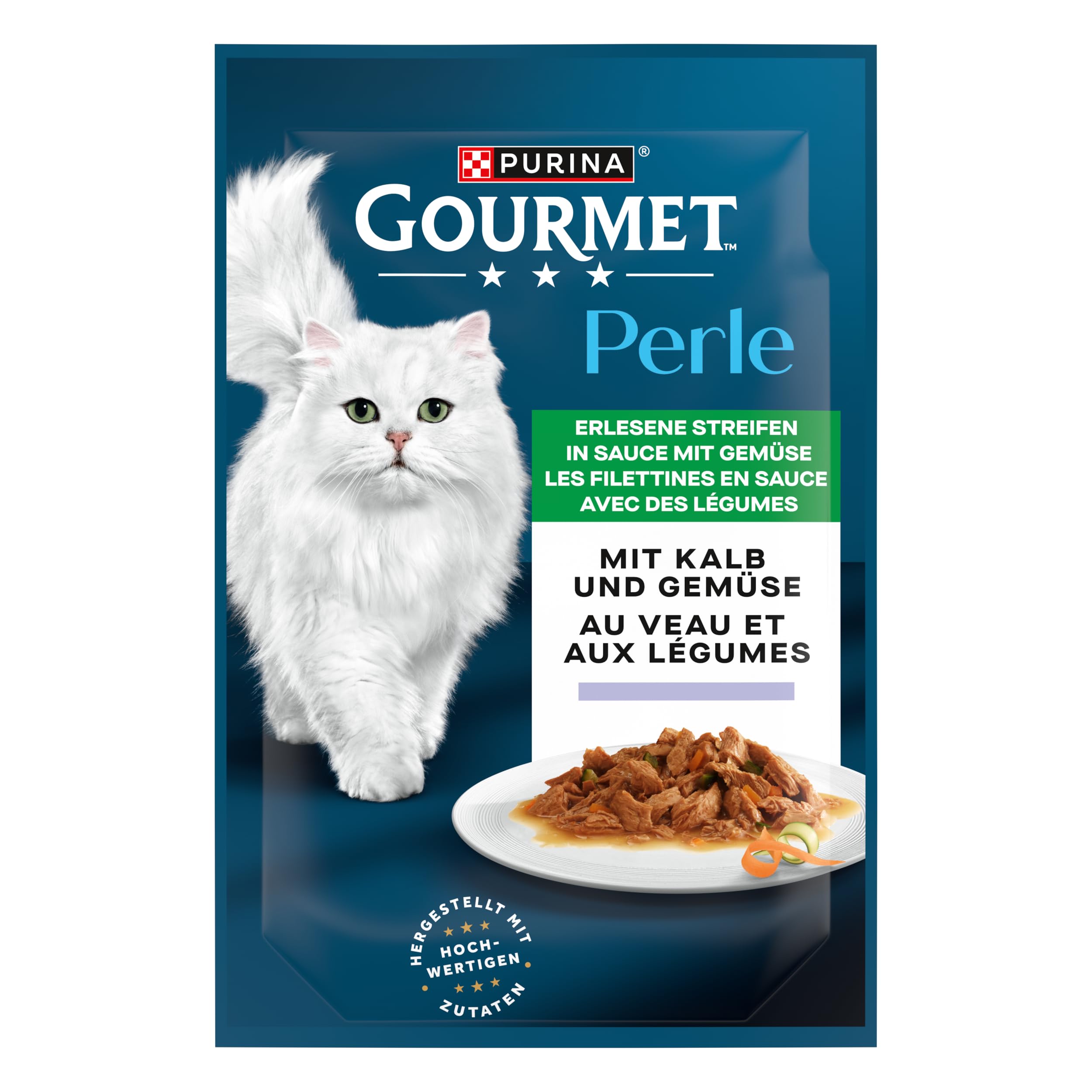 GOURMET Perle Duetto Sardine-Thunfisch Nassfutter 12er Pack Sauce