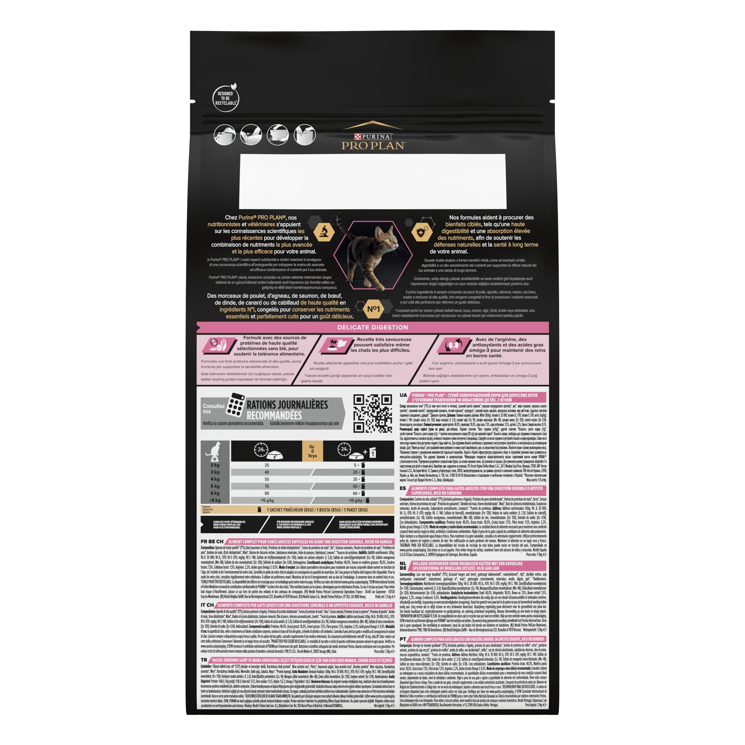 PRO PLAN Delicate Digestion Lamm Trockenfutter 1,5kg Adult