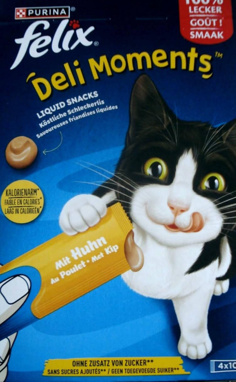 FELIX Deli Moments Cremiger Katzensnack Huhn 44er Pack 10g kalorienarm