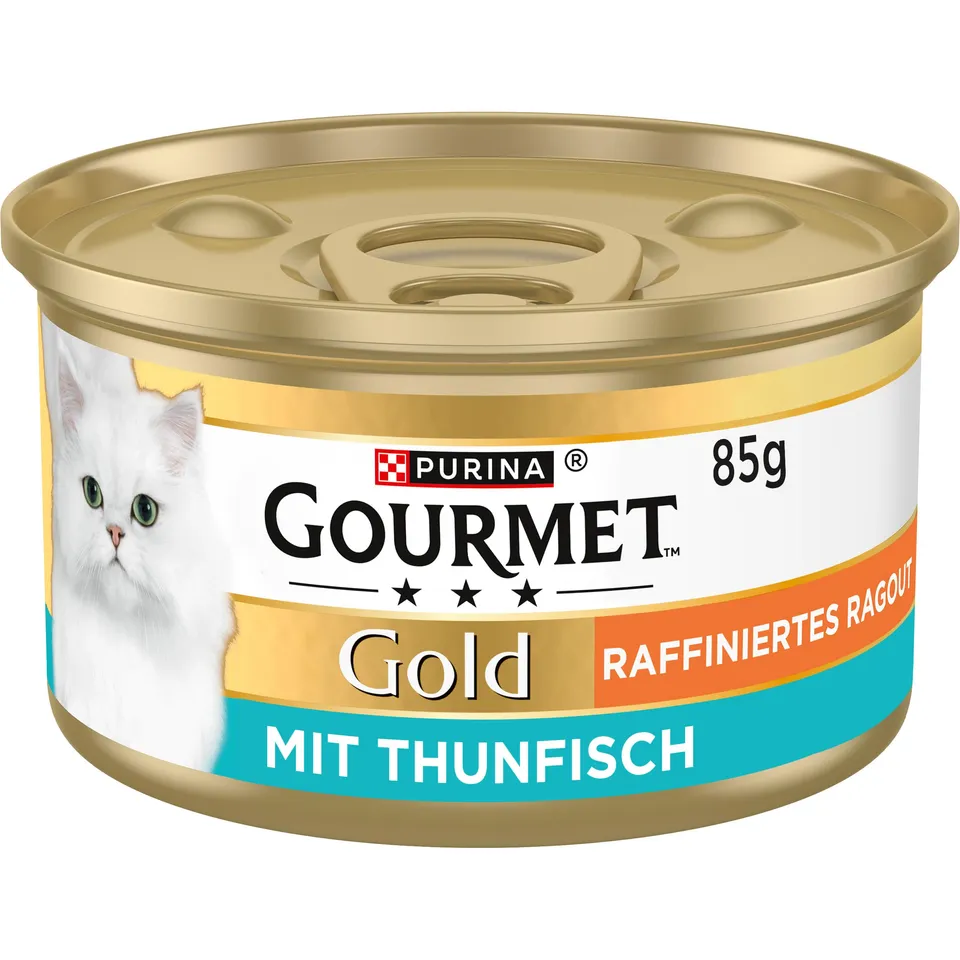 Gourmet Perle Raffiniertes Ragout Nassfutter Thunfisch 12x85g