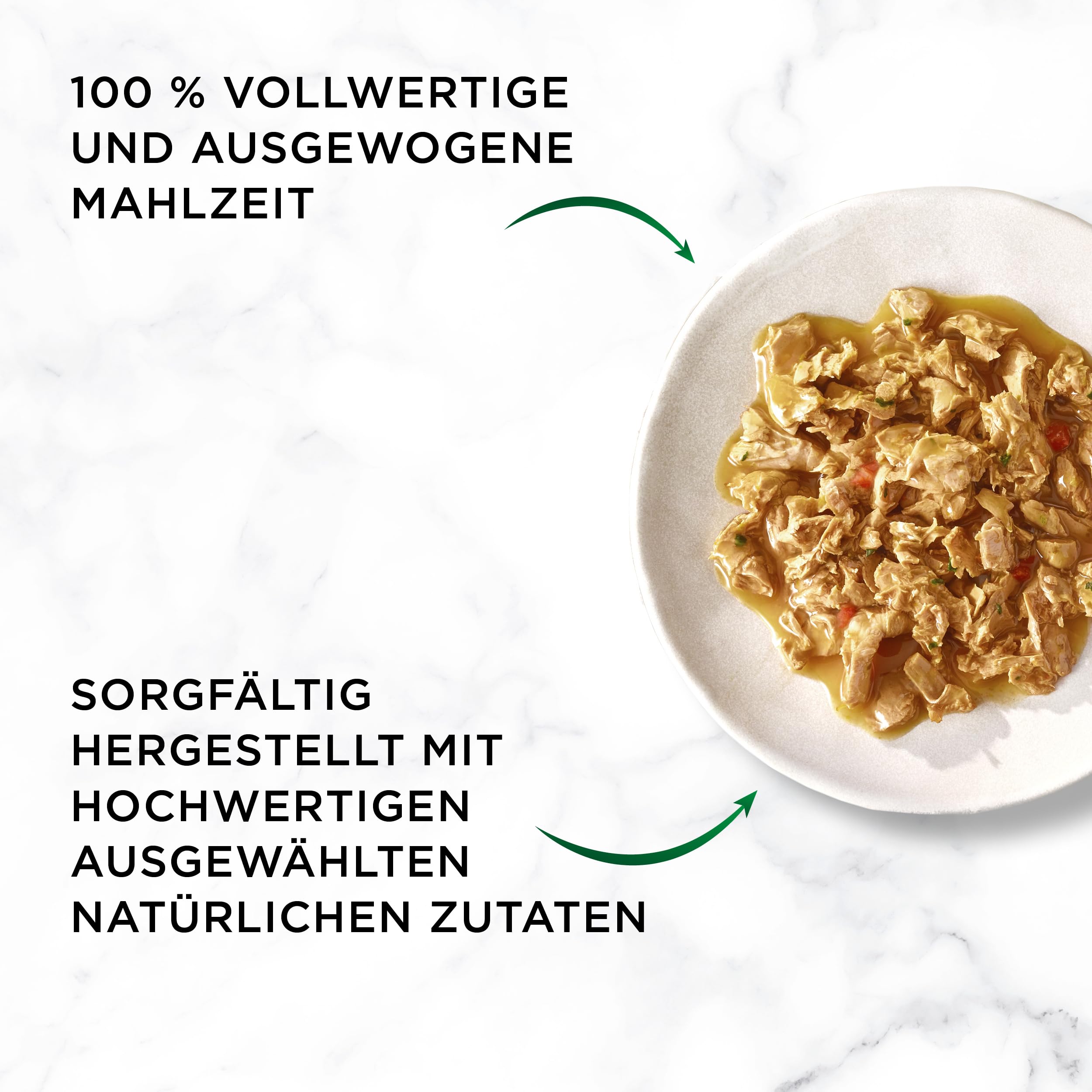 Gourmet Perle Streifen Nassfutter Huhn Truthahn Spinat 48x85g