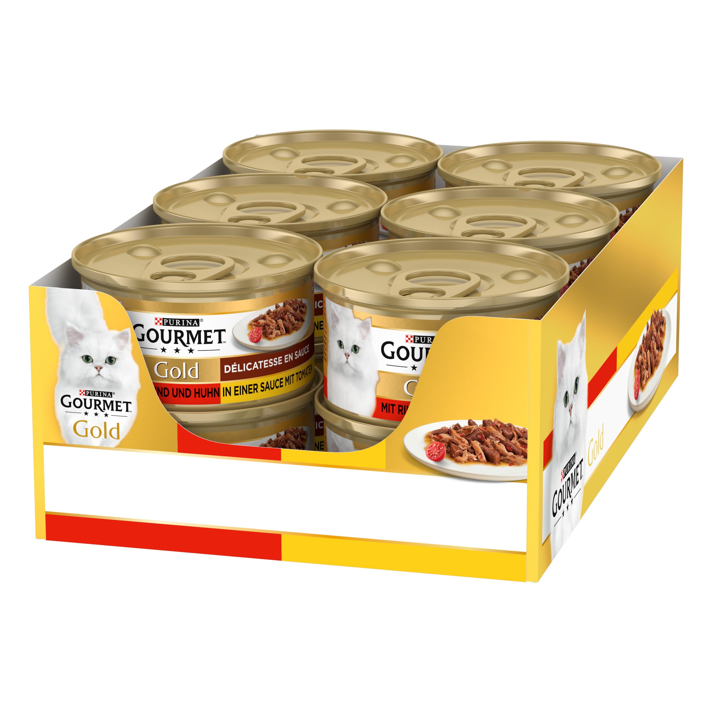 GOURMET Perle Sauce Nassfutter Rind Huhn 12x85g Tomate