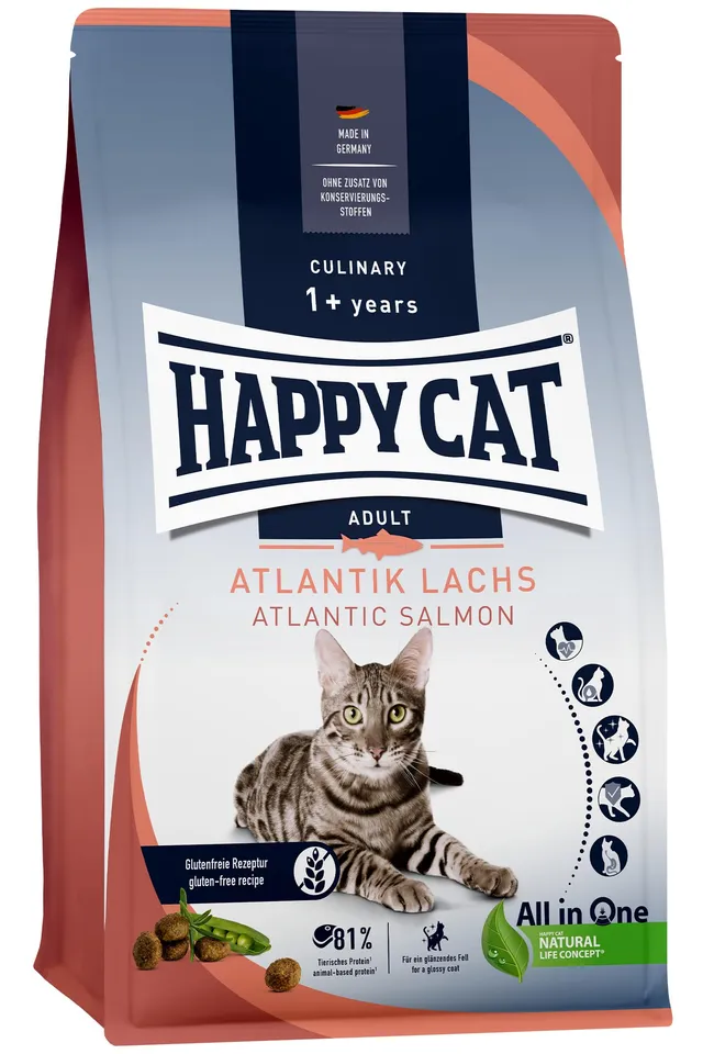 Happy Cat Culinary Adult Atlantik-Lachs Trockenfutter 4 kg