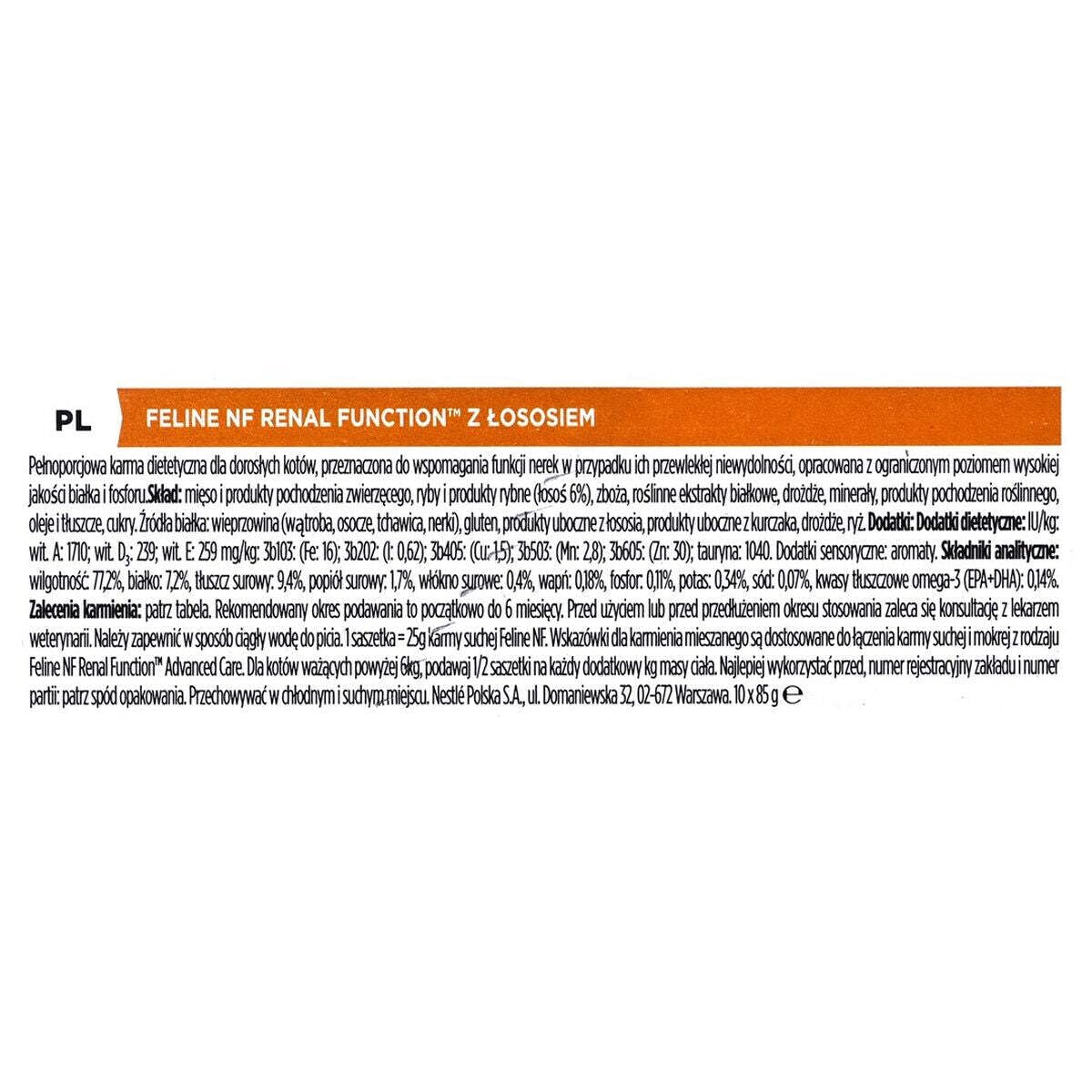 PRO PLAN Veterinary Diet Renal Lachs Nassfutter 10x85g Niere