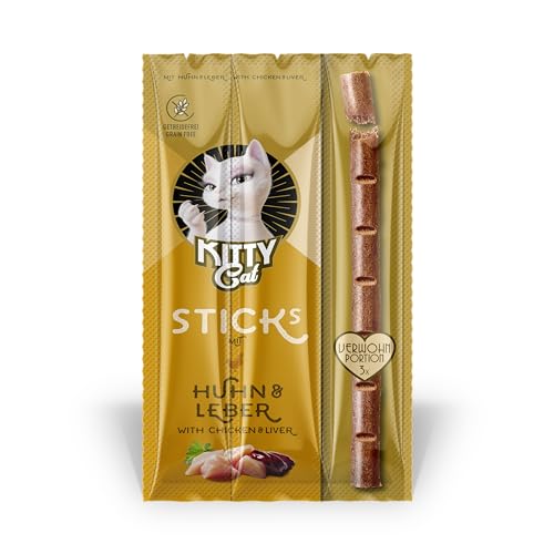 KITTY Cat Sticks Huhn & Leber Leckerlis 24x15 g zuckerfrei