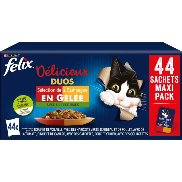 Felix Doppelt Lecker Nassfutter Gelee 44x85 g
