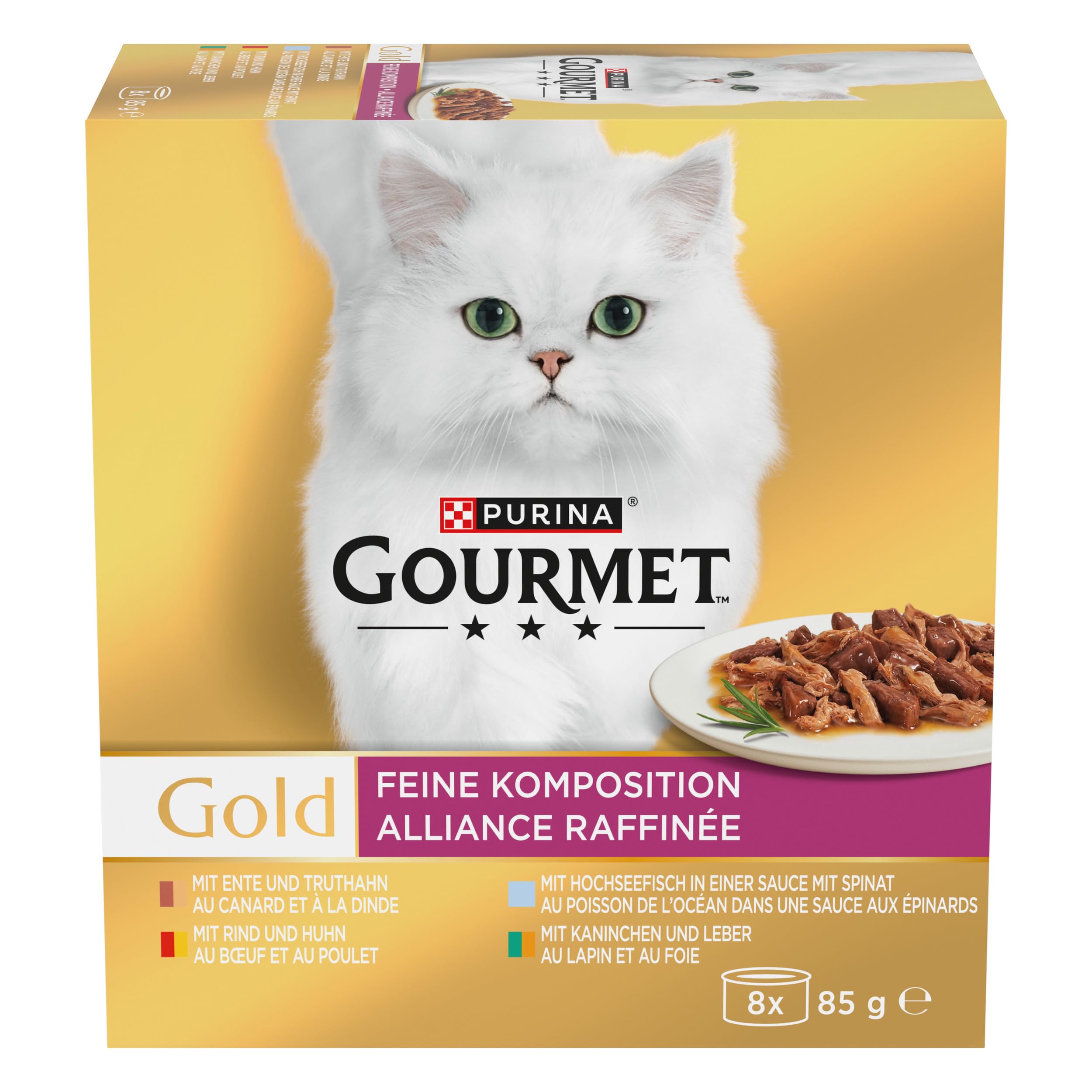GOURMET Perle Duetto Sorten-Mix Nassfutter 48x85g