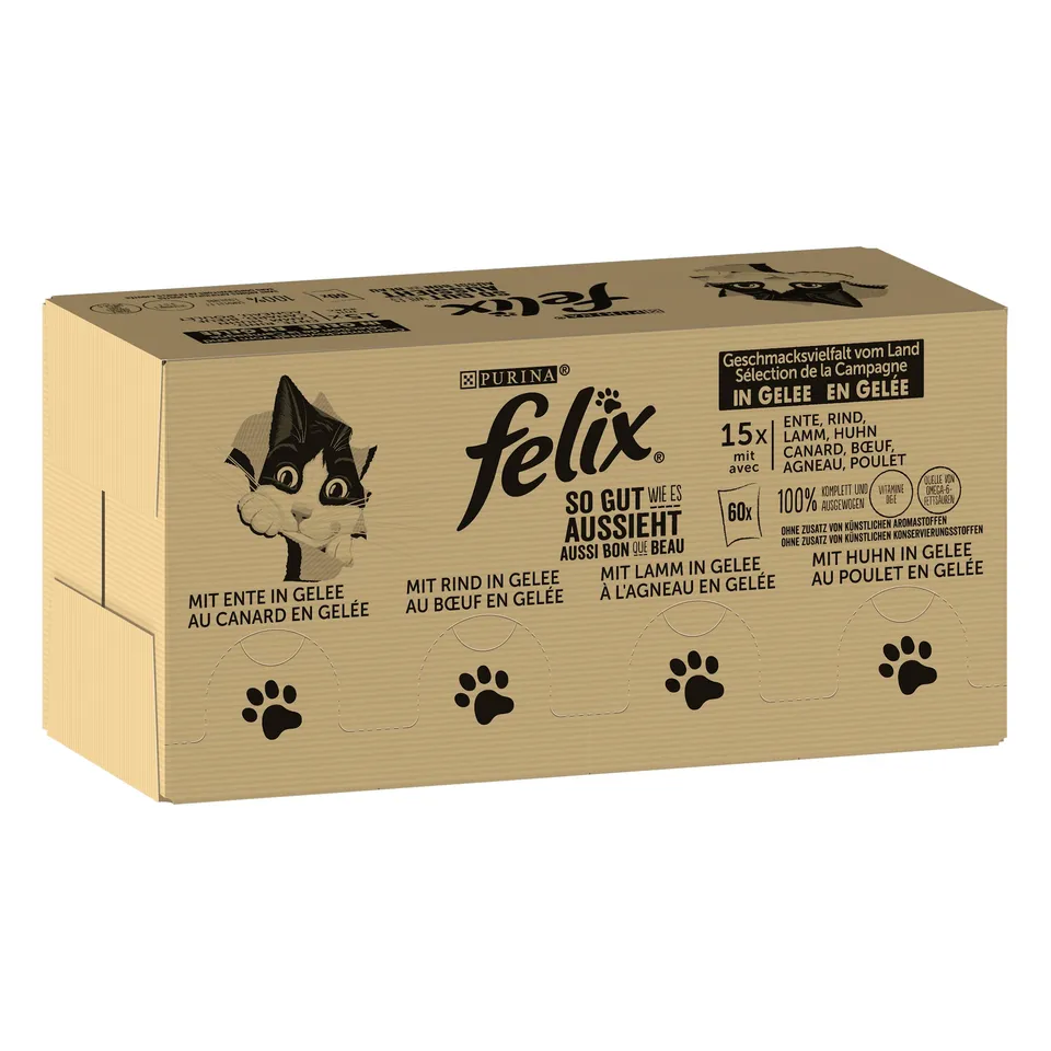 Felix So gut wie es aussieht Nassfutter Fleisch 120x85g Gelee