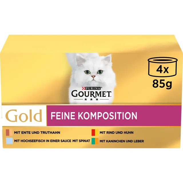 GOURMET Perle Duetto Sorten-Mix Nassfutter 48x85g